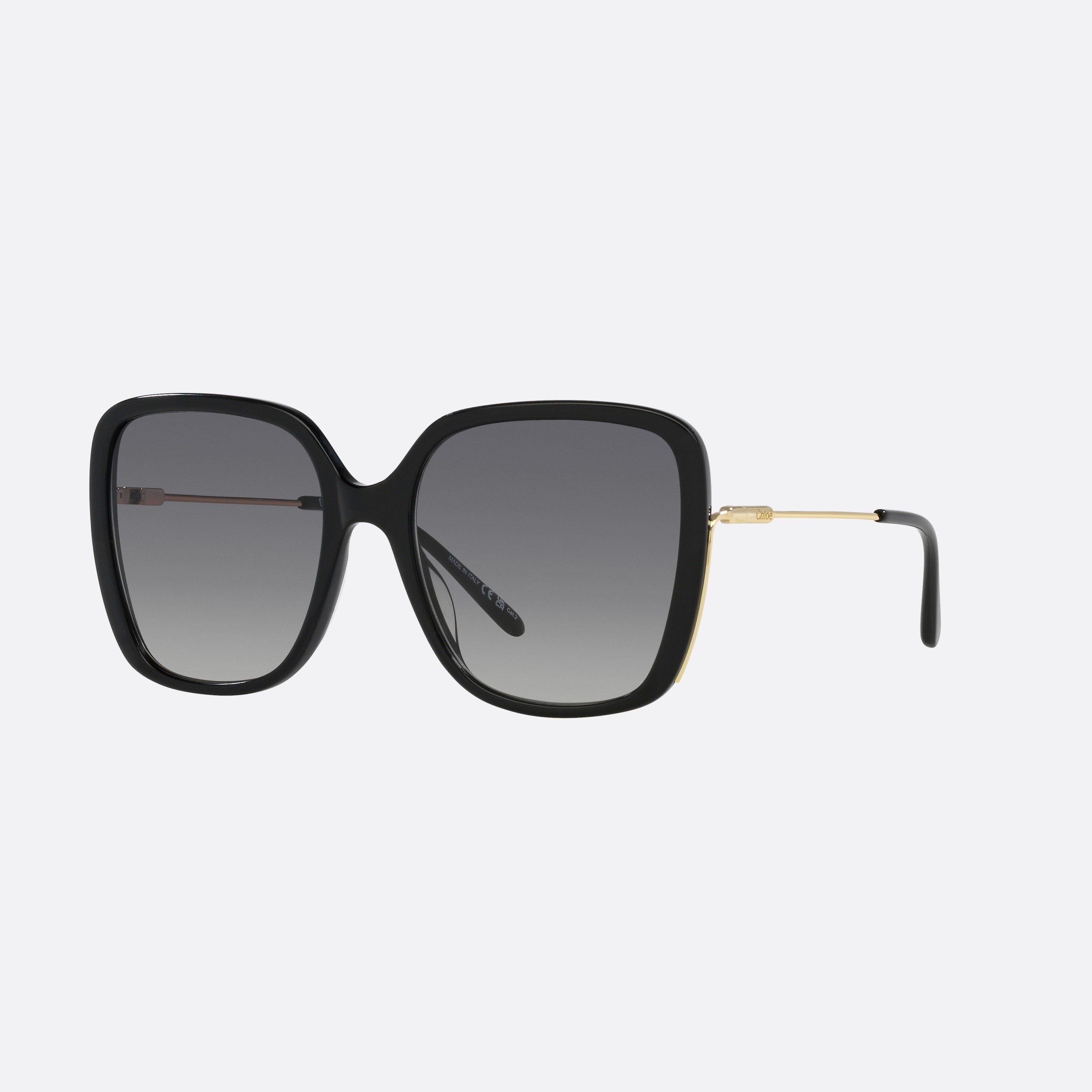 Chloe 57mm Black Rectangle Women Sunglasses - Main View