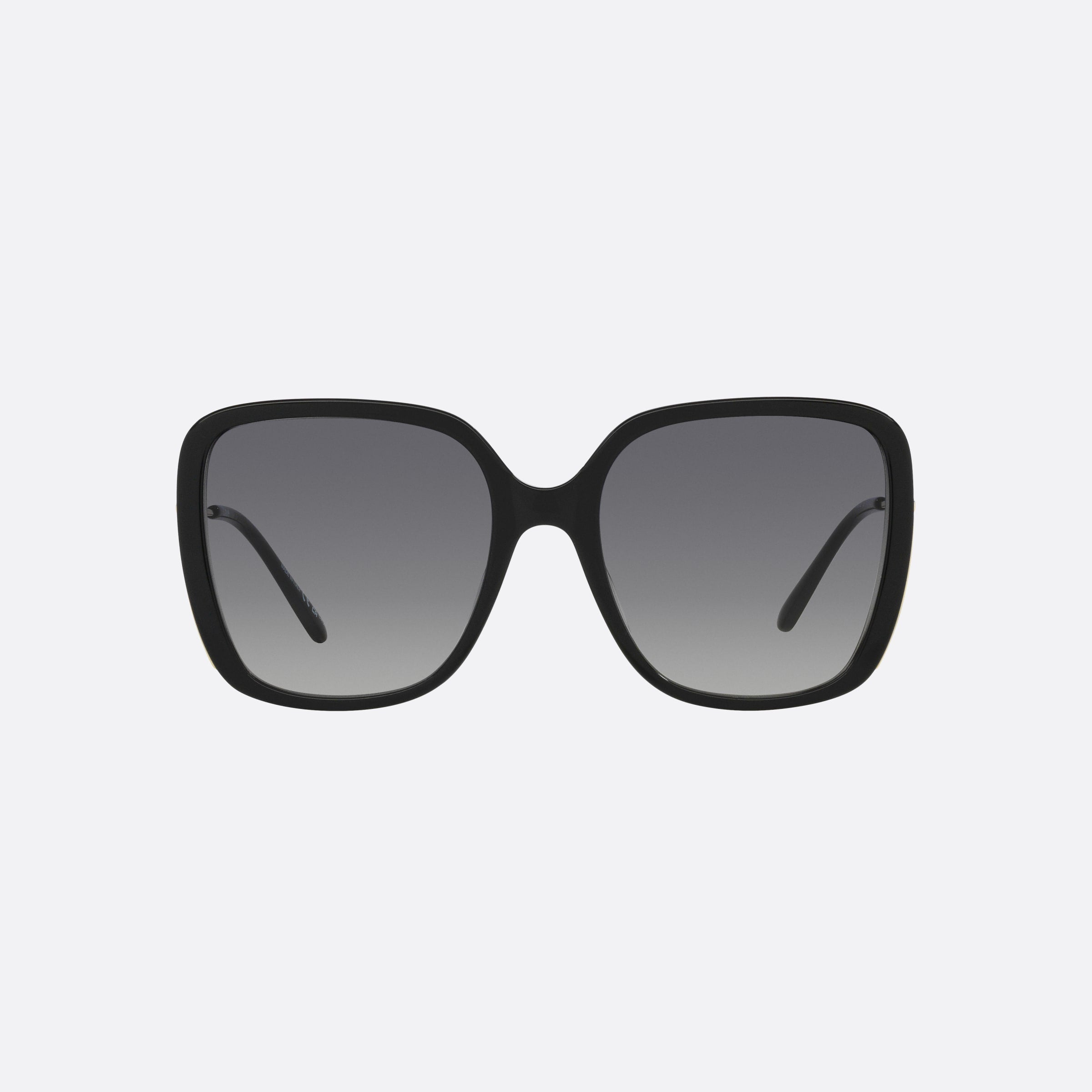 Chloe 57mm Black Rectangle Women Sunglasses - Side View