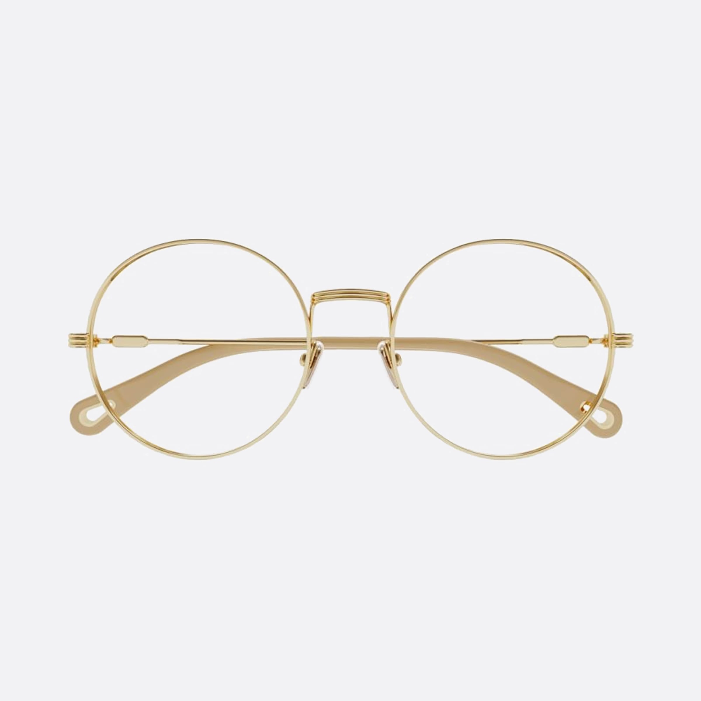 Chloe 53mm Gold Round Women Eyeglasses - Main View
