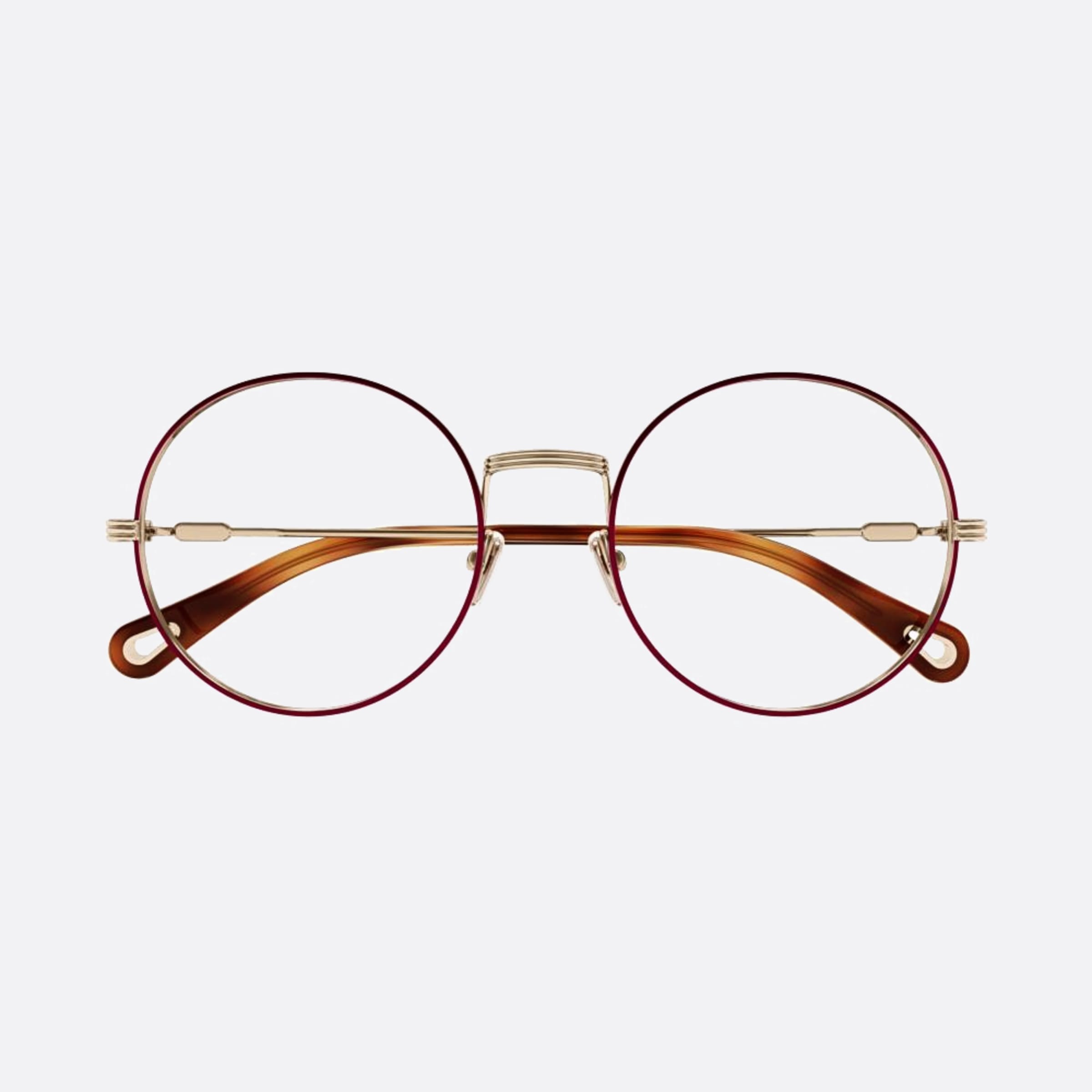 Chloe 53mm Gold Round Women Eyeglasses - Main View