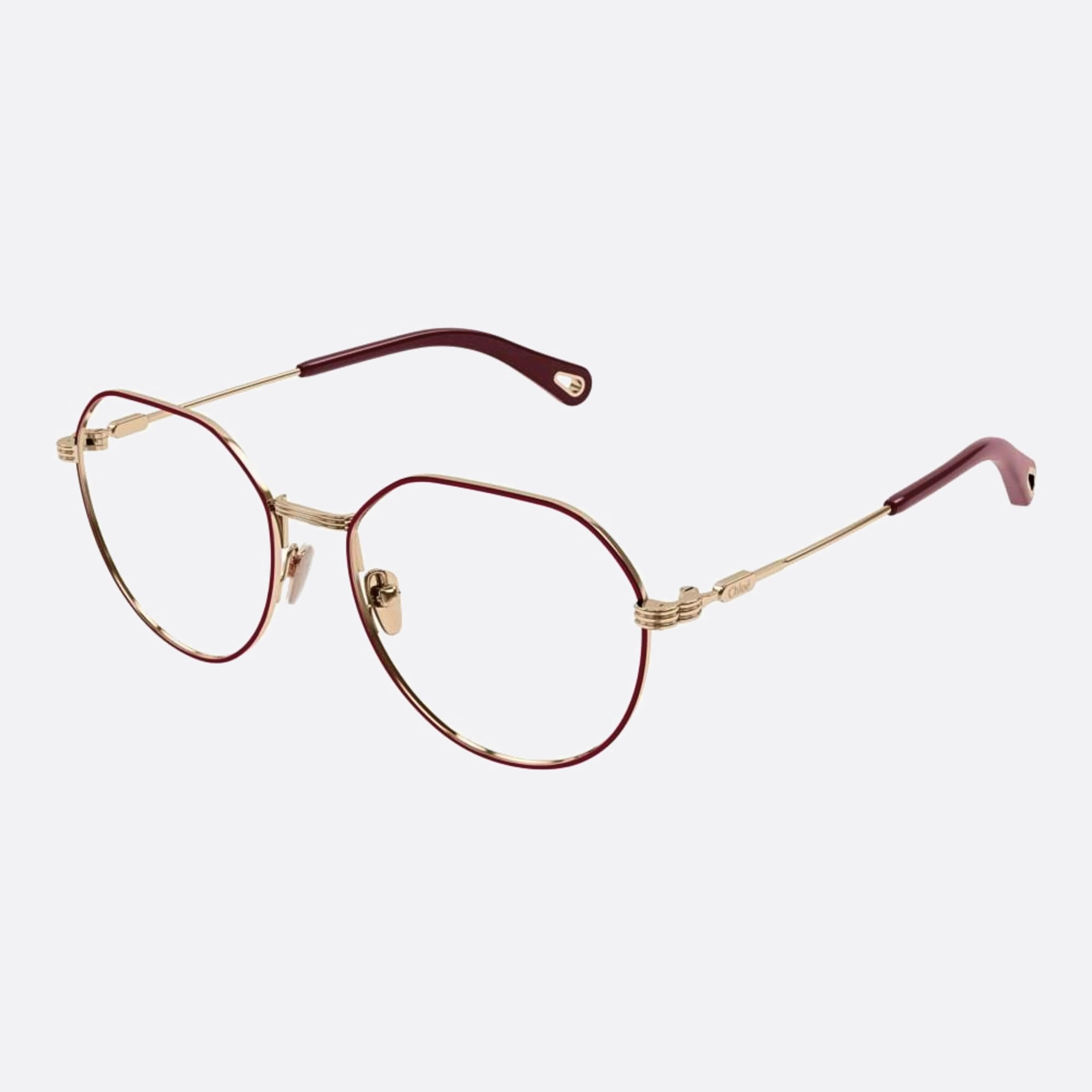 Chloe 50mm Red Visor Women Eyeglasses - Side View