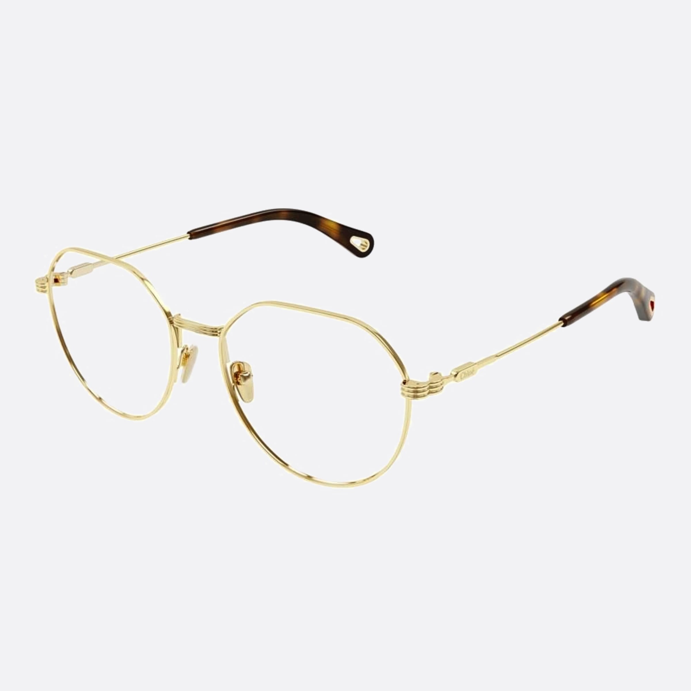 Chloe 54mm Gold Visor Women Eyeglasses - Side View