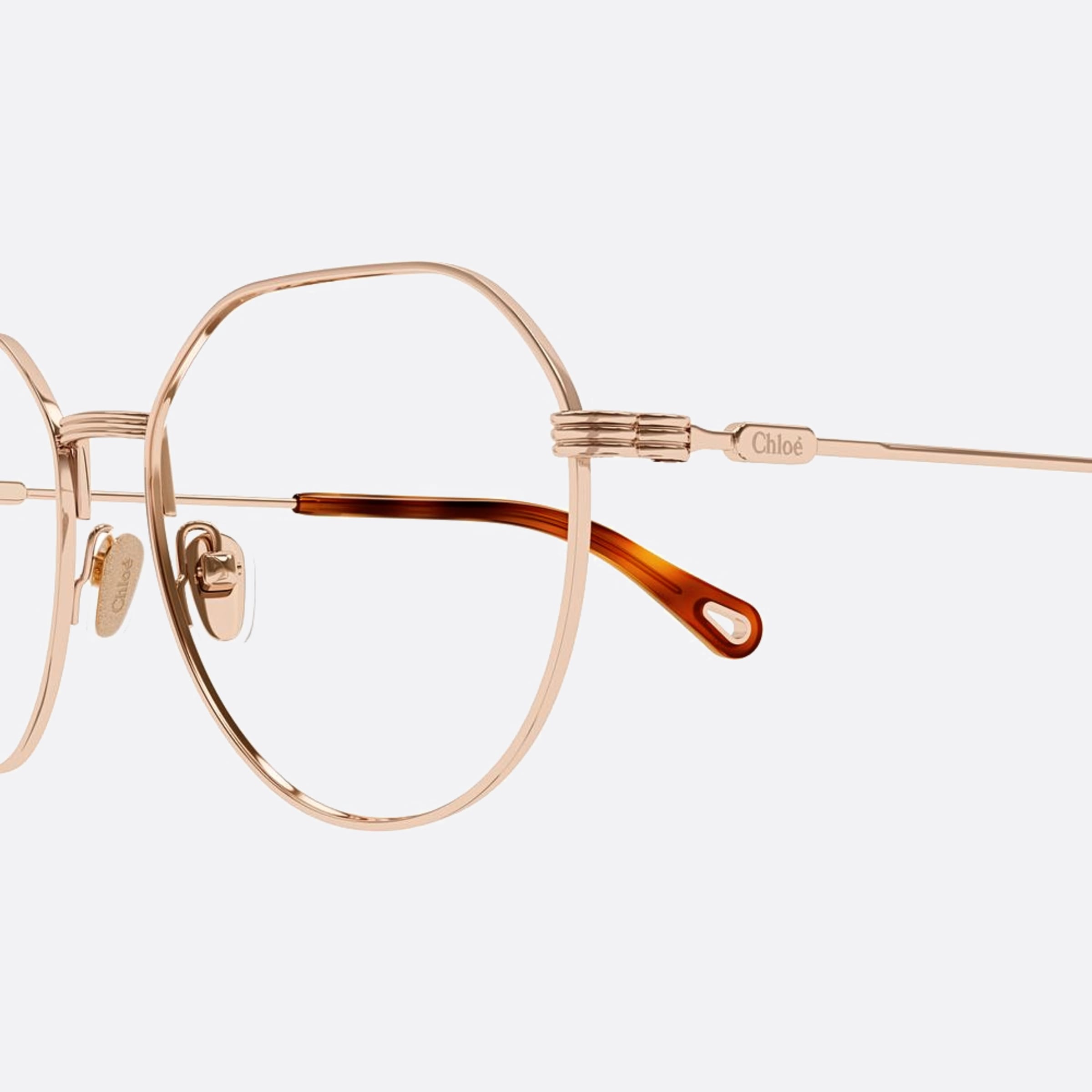 Chloe 54mm Rose Gold Visor Women Eyeglasses - Detail View