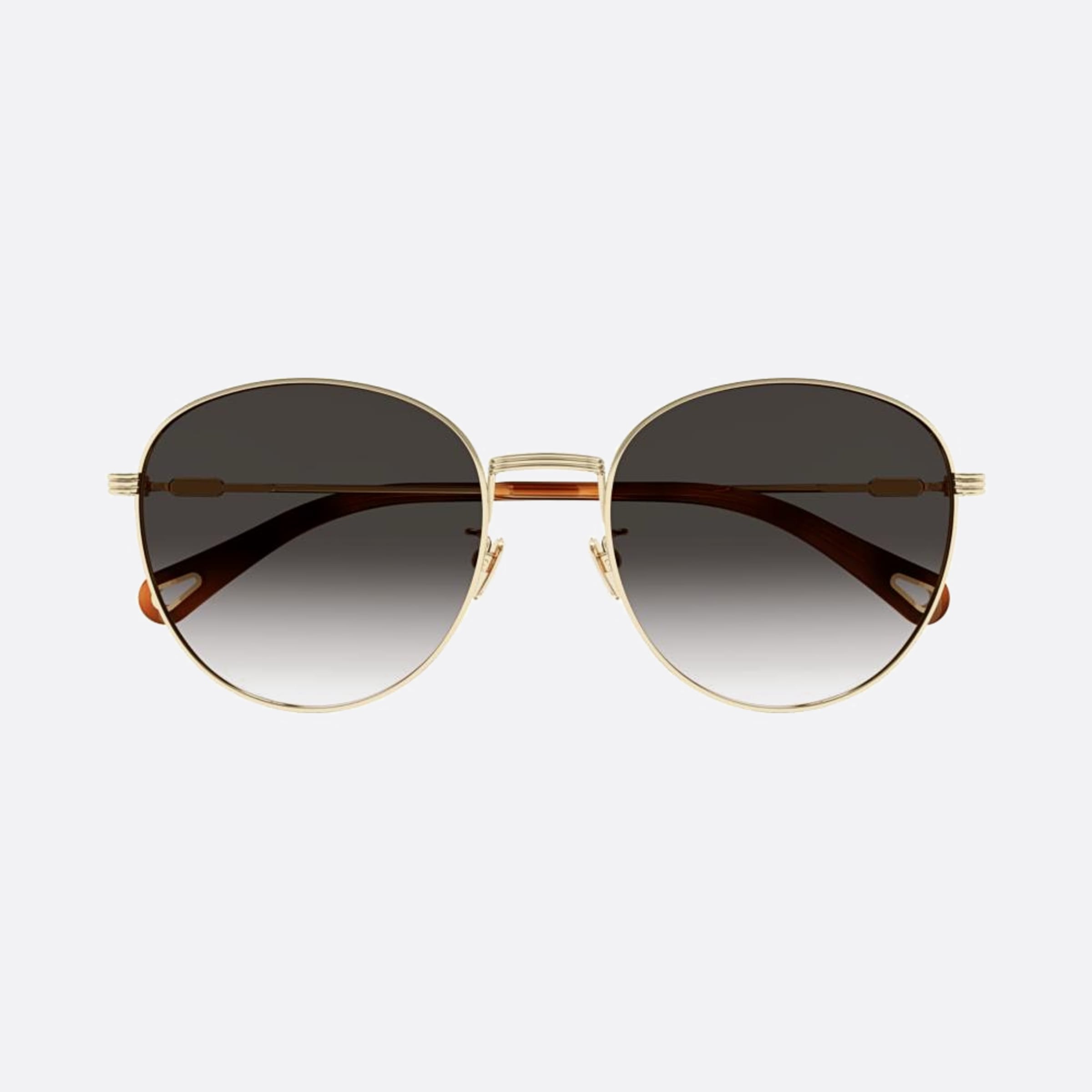 Chloe 57mm Ch0181sk Bgt Gold Round Women Sunglasses - Main View