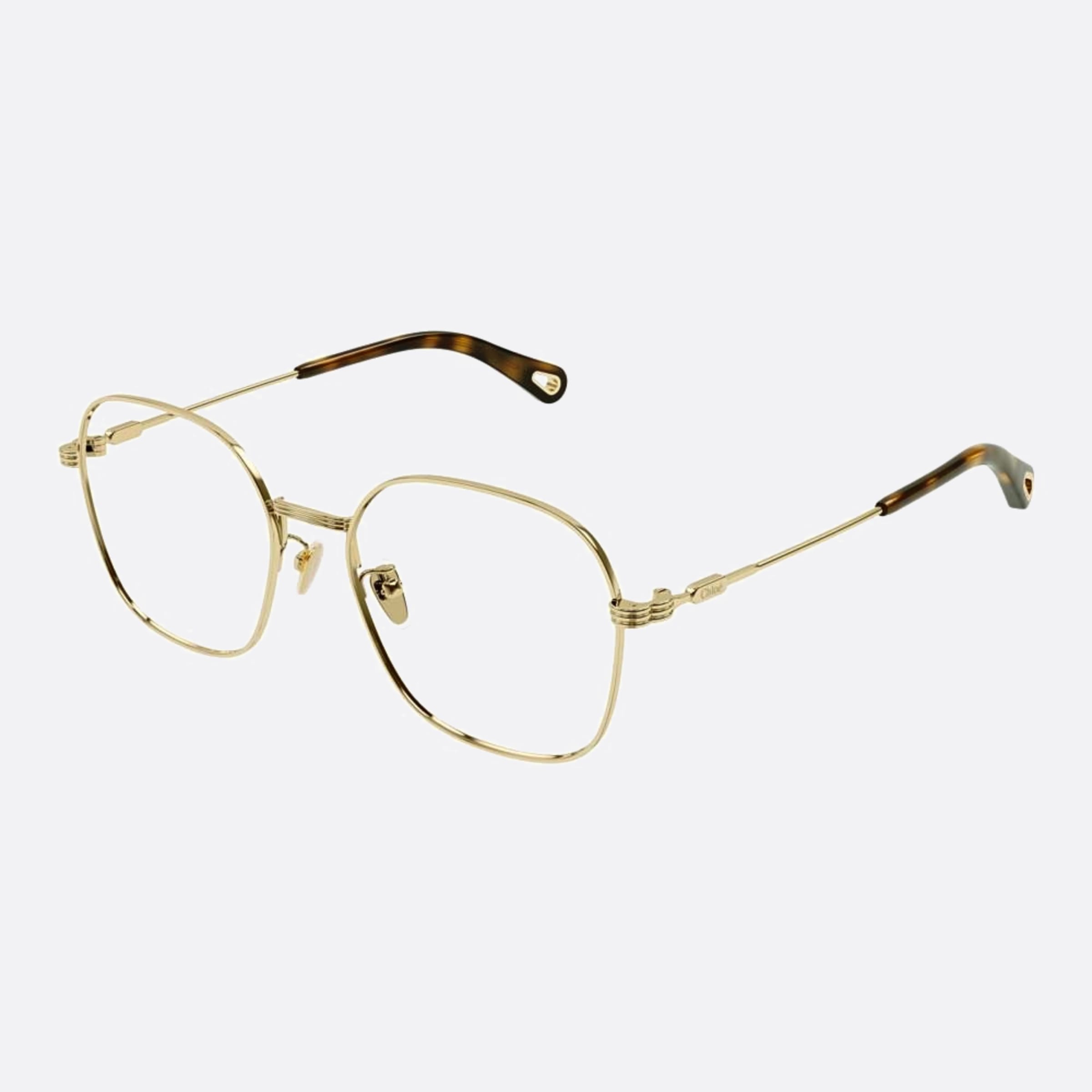 Chloe 54mm Ch0182ok Gold Geometric Women Eyeglasses - Side View