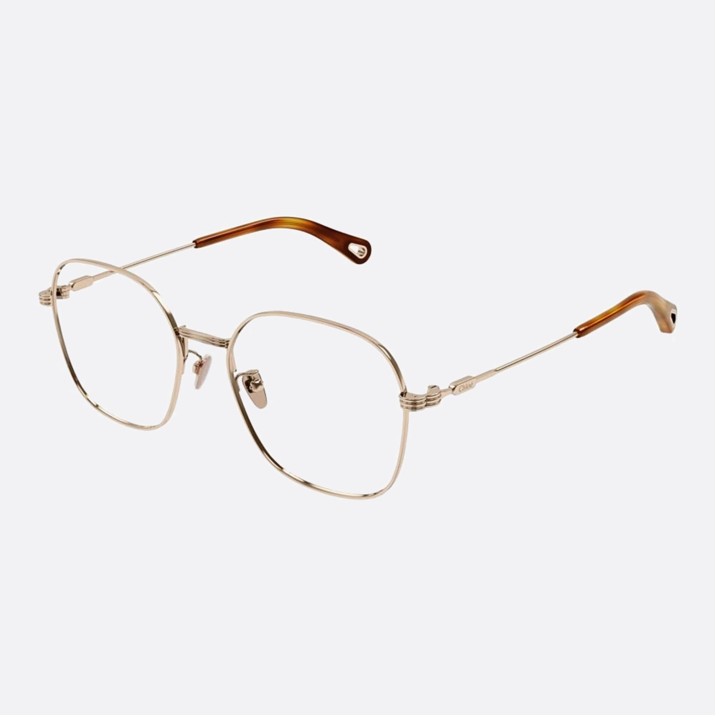 Chloe 54mm Ch0182ok Gold Geometric Women Eyeglasses - Side View