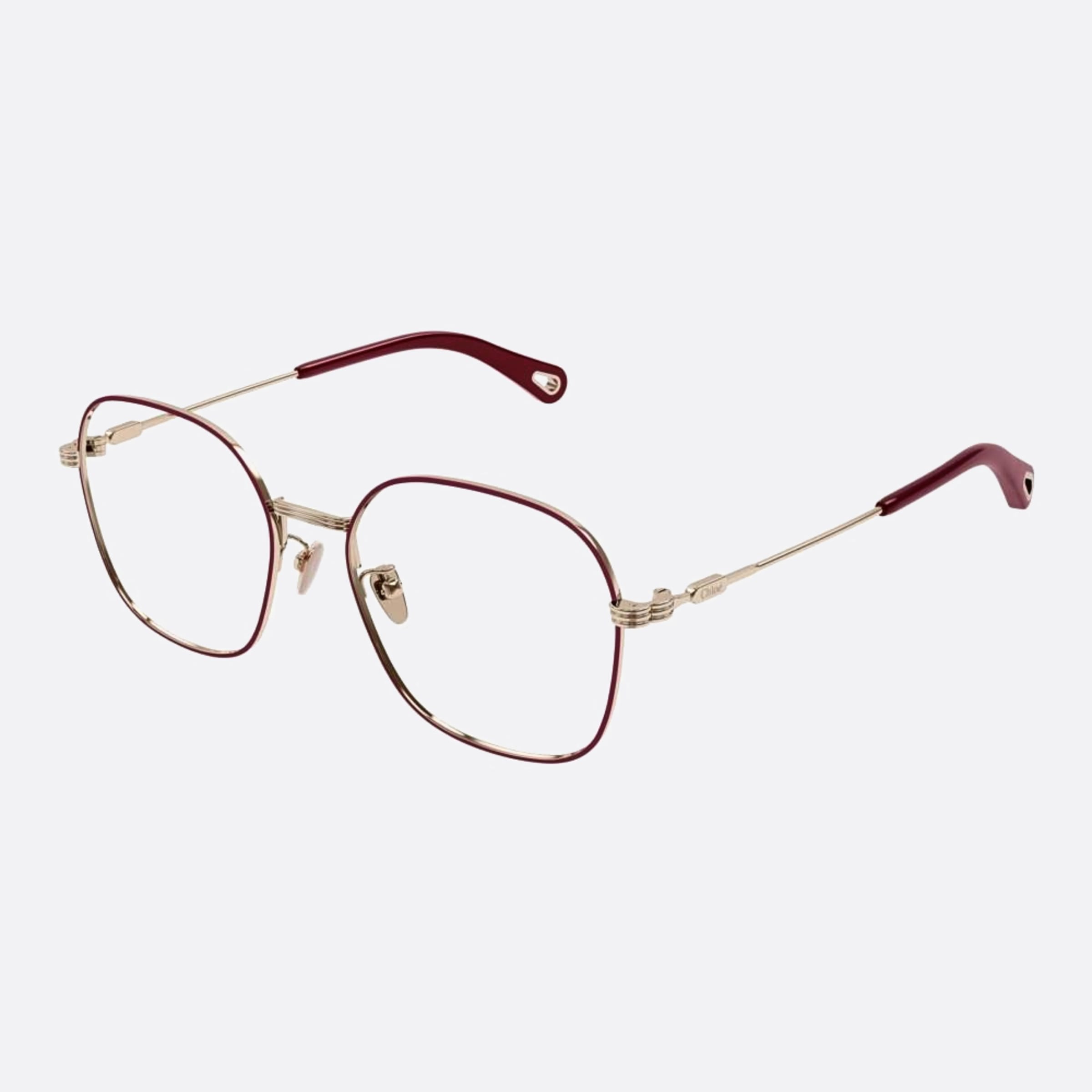 Chloe 54mm Ch0182ok Gold Geometric Women Eyeglasses - Side View