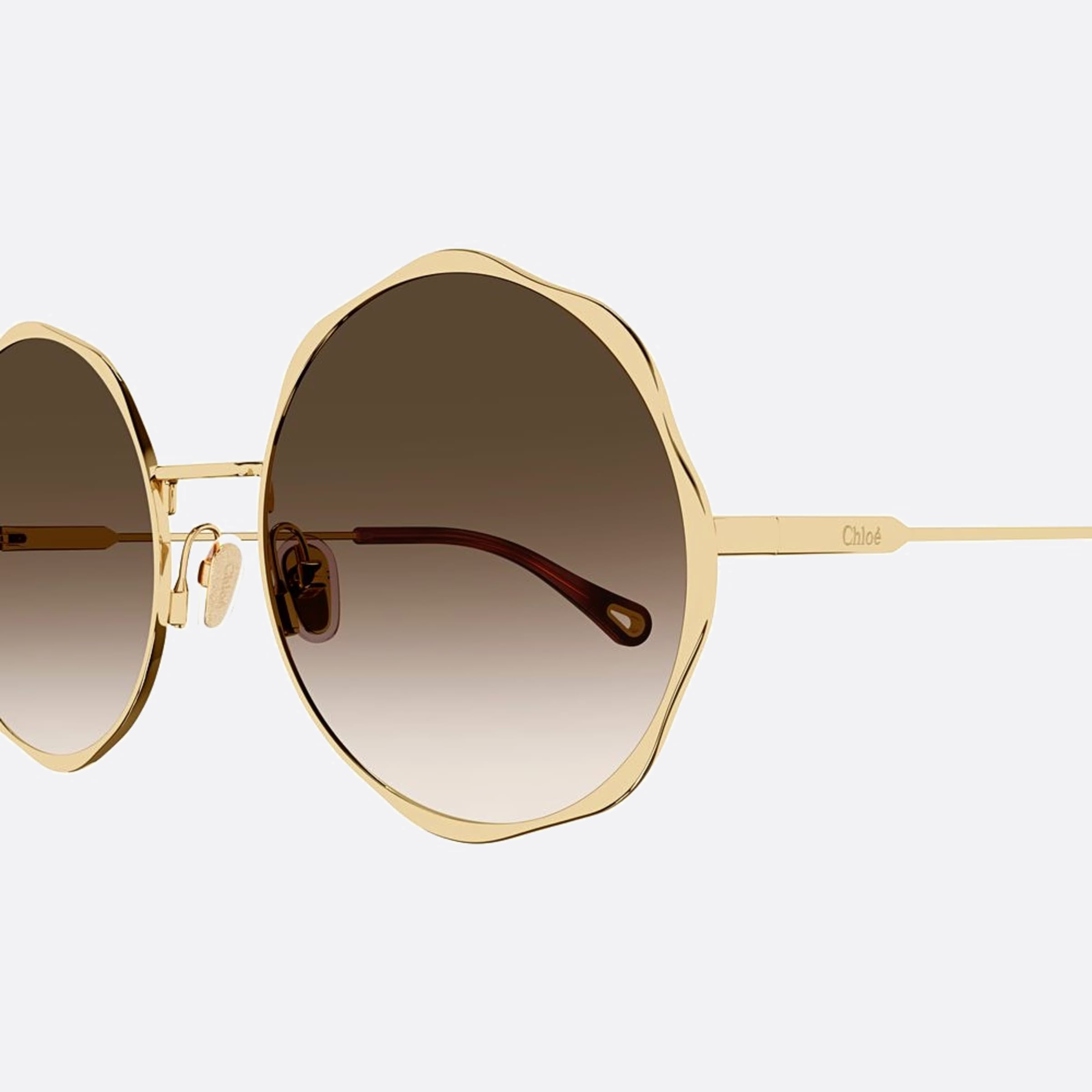 Chloe 59mm Gbs Gold Round Women Sunglasses - Detail View