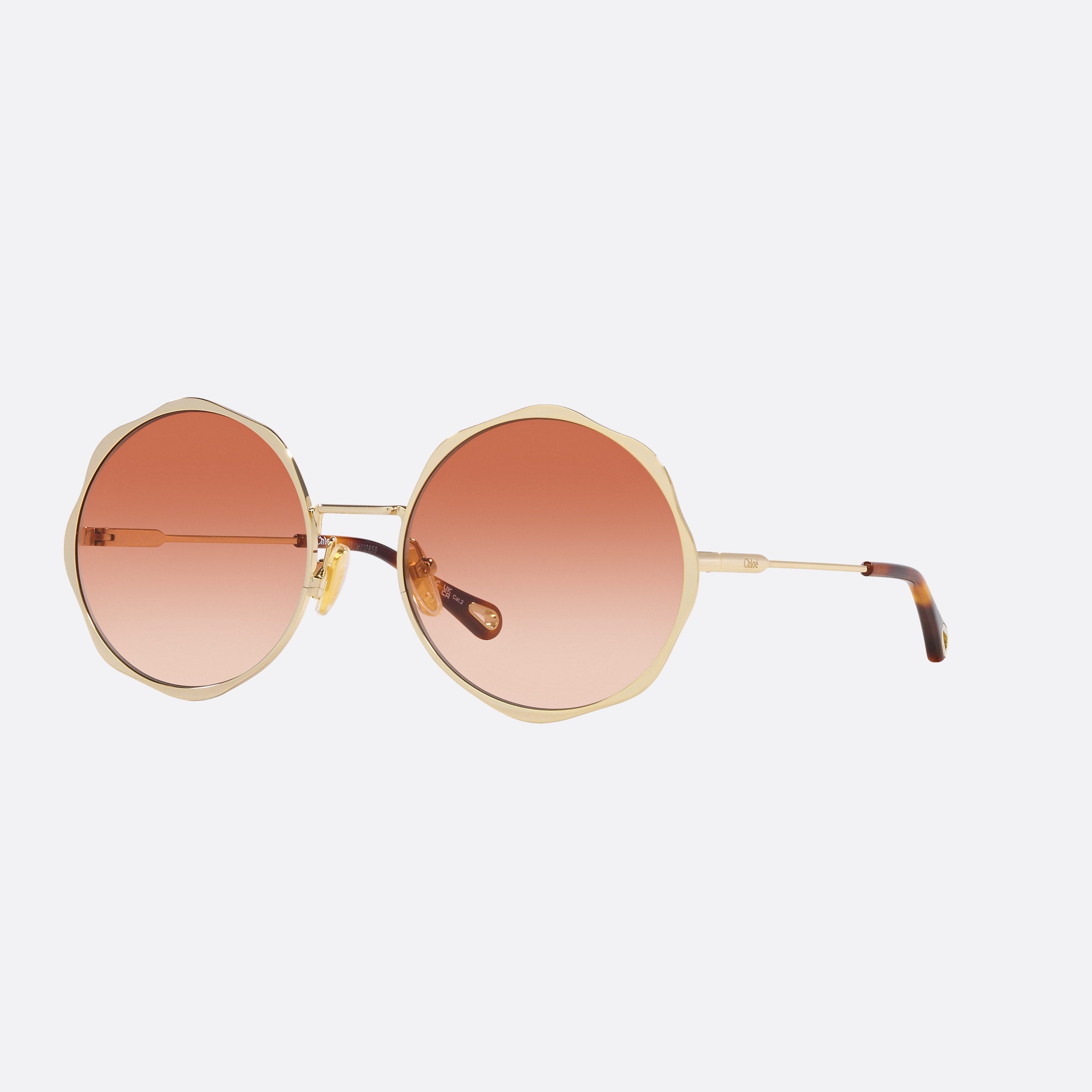 Chloe 59mm Nhy Gold Round Women Sunglasses - Main View