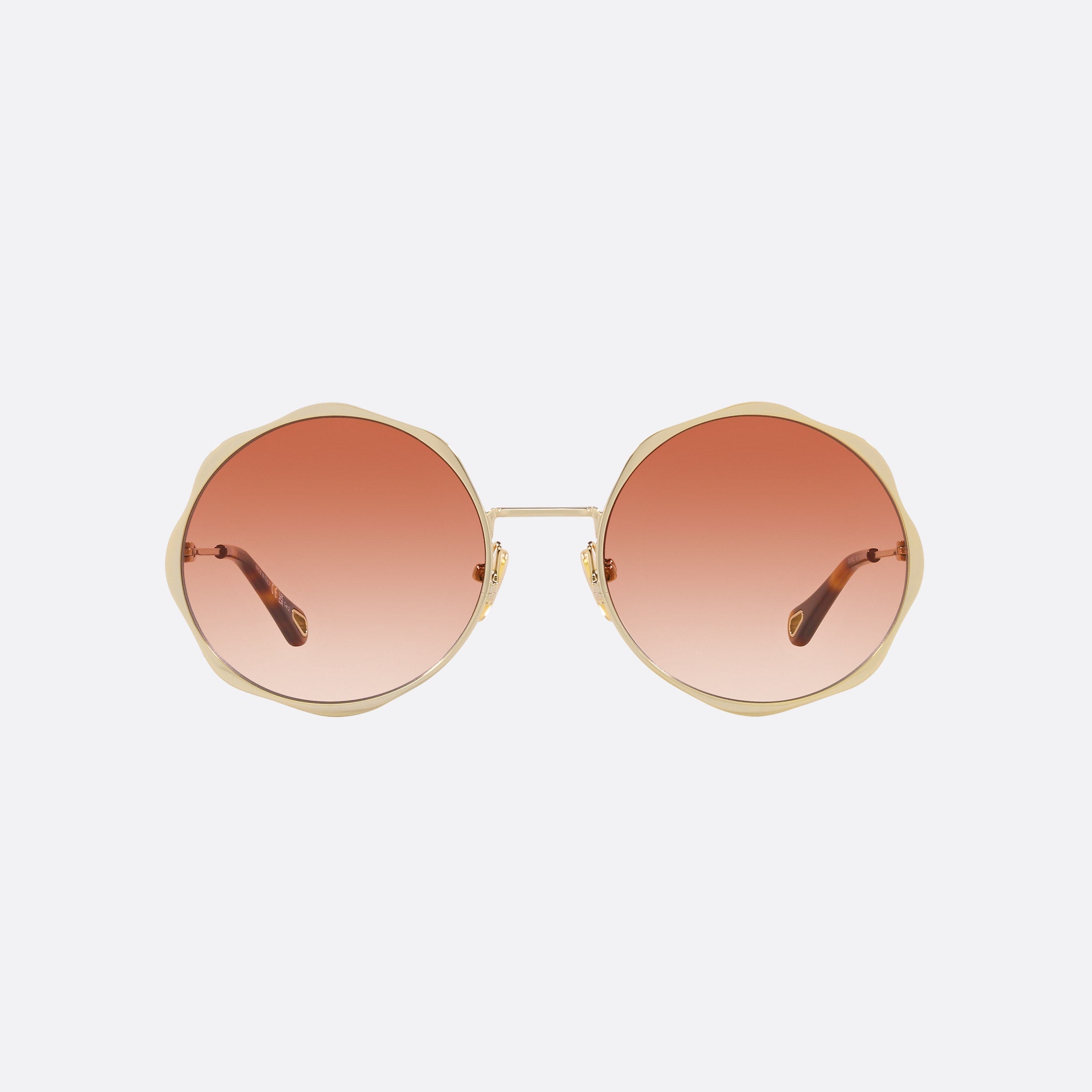 Chloe 59mm Nhy Gold Round Women Sunglasses - Side View