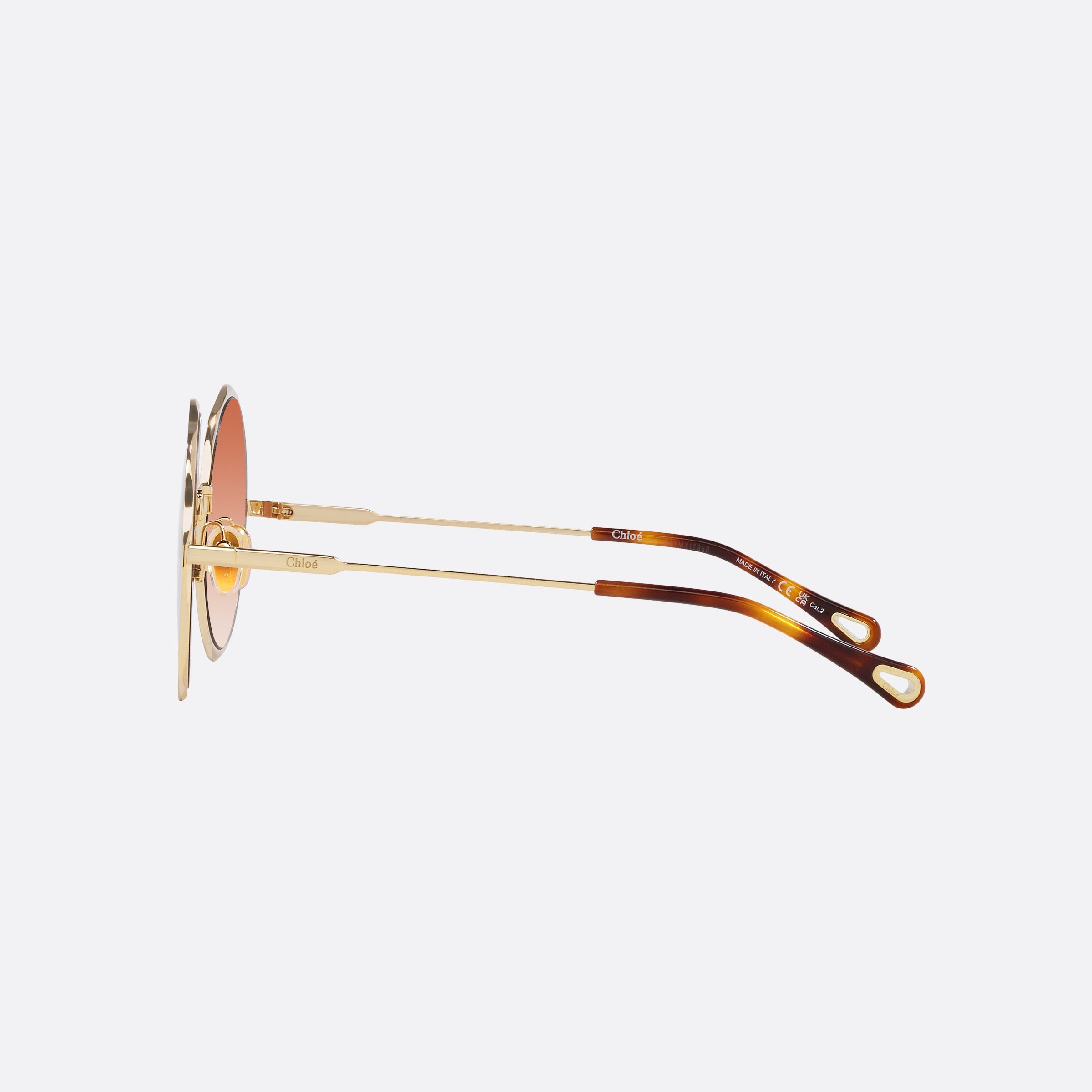 Chloe 59mm Nhy Gold Round Women Sunglasses - Detail View