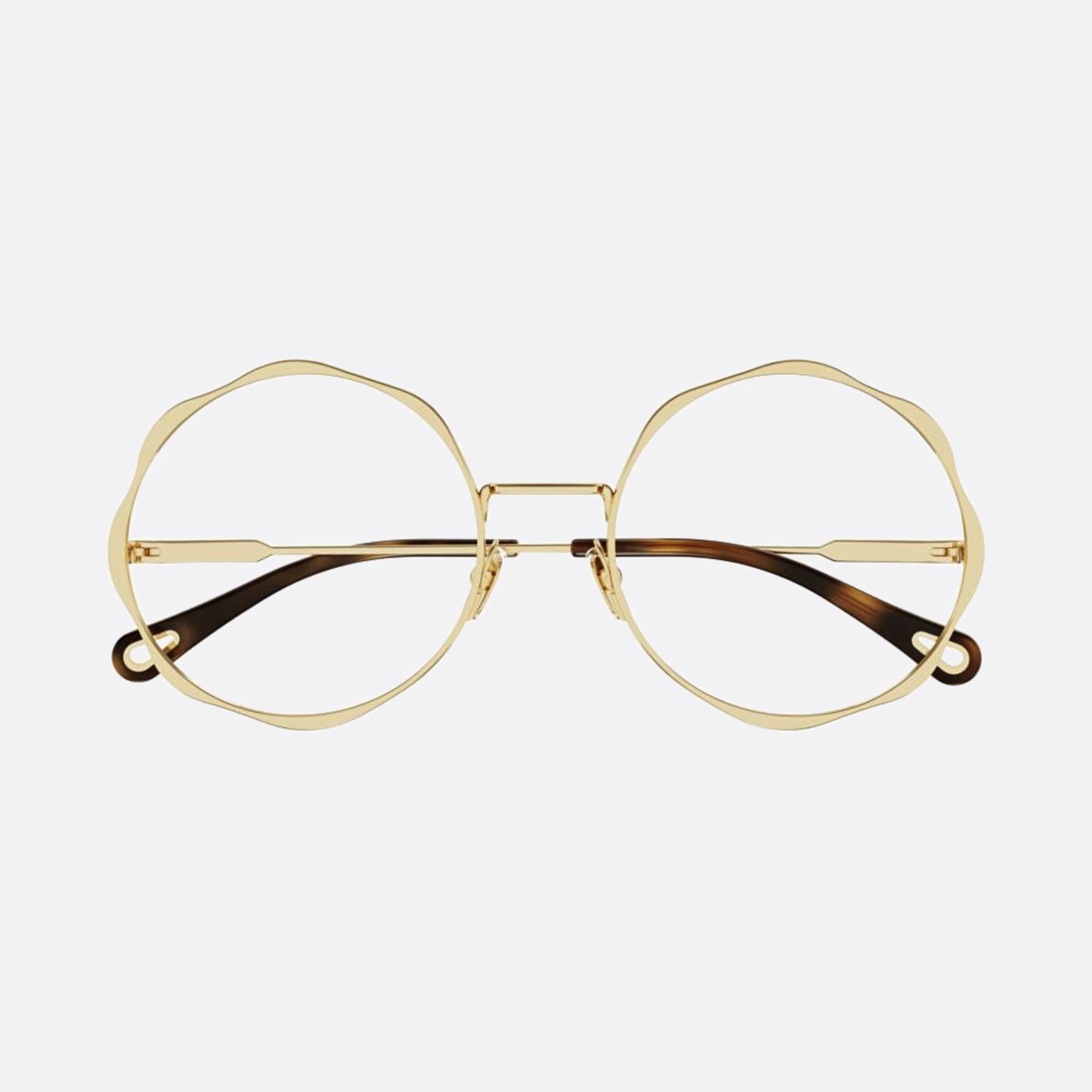 Chloe 51mm Gold Round Women Eyeglasses - Main View