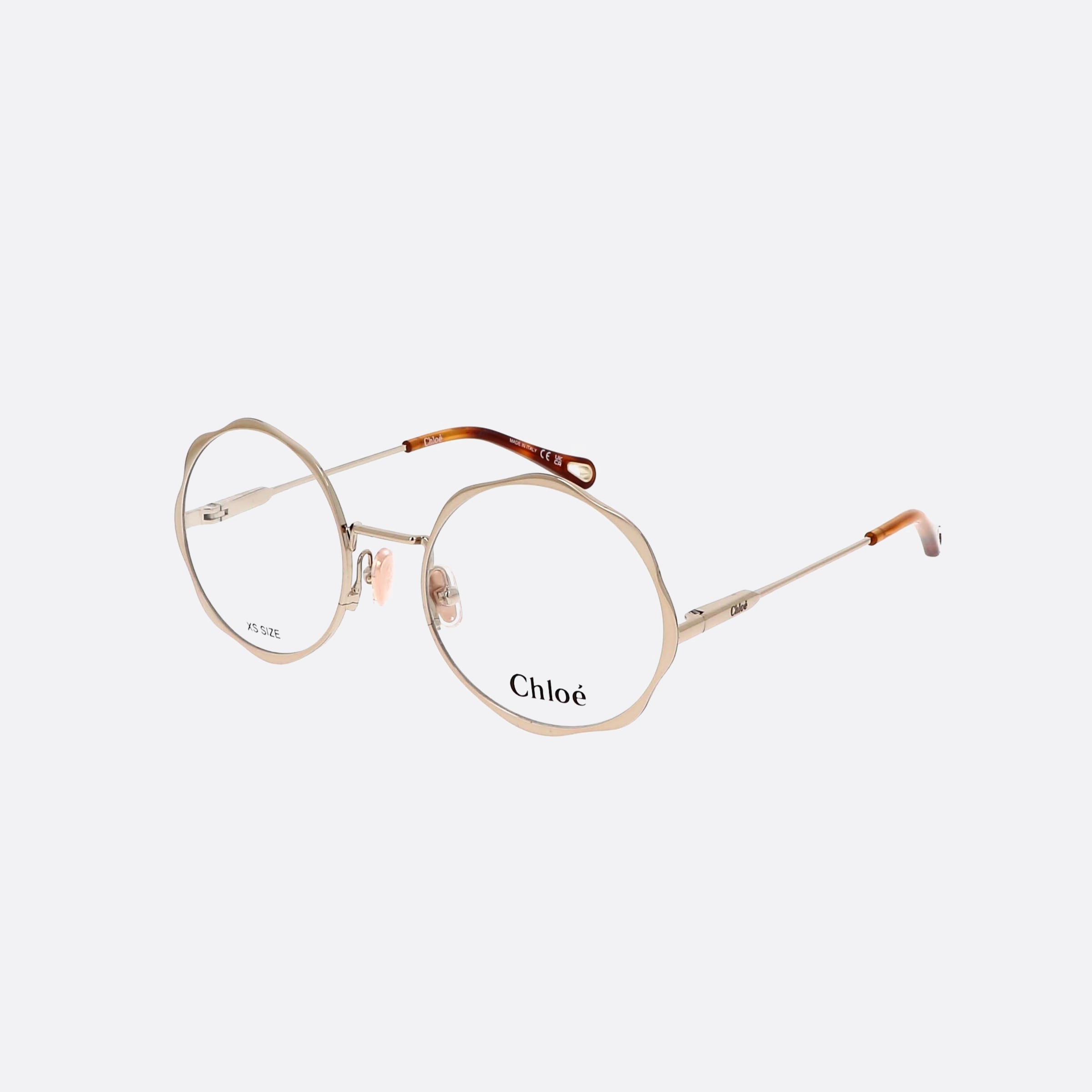 Chloe 51mm Rose Gold Round Women Eyeglasses - Main View