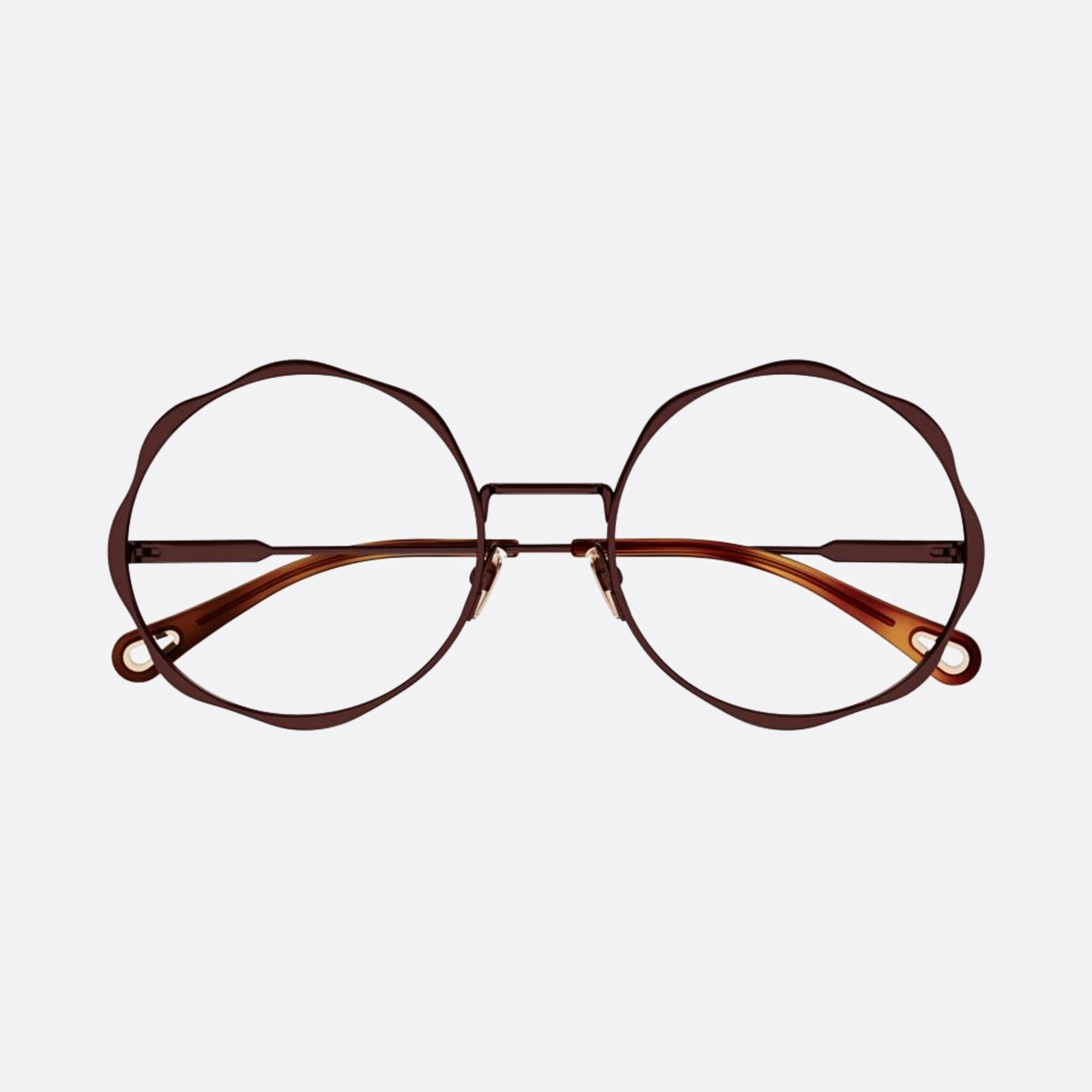 Chloe 51mm Brown Round Women Eyeglasses - Main View