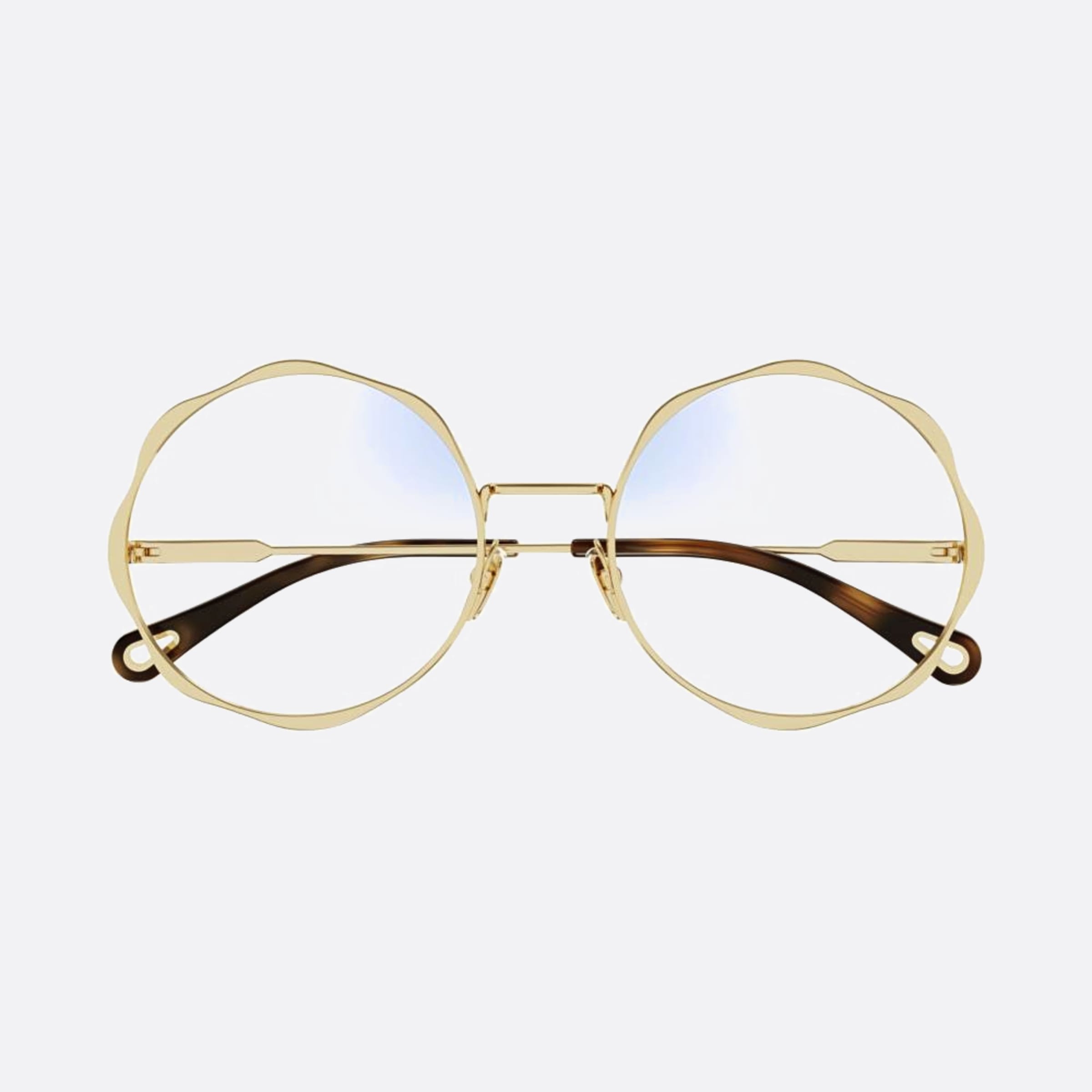 Chloe 56mm Gold Round Photochromic Women Sunglasses - Main View