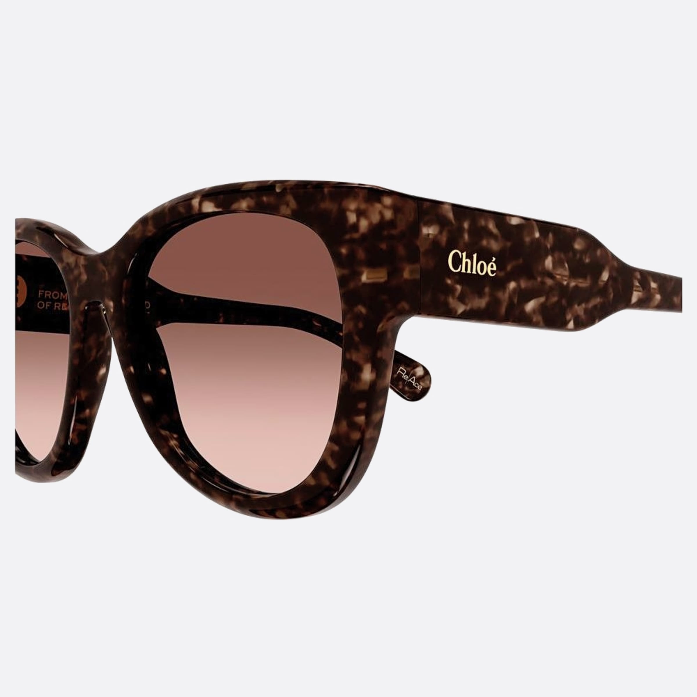Chloe 55mm Brown Cat Eye Women Sunglasses - Detail View