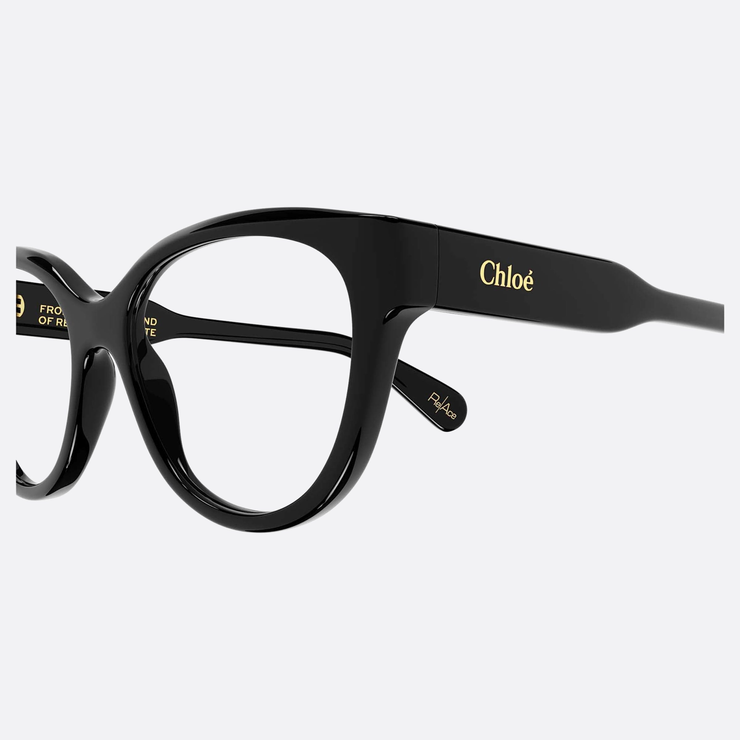 Chloe 53mm Black Cat Eye Women Eyeglasses - Detail View
