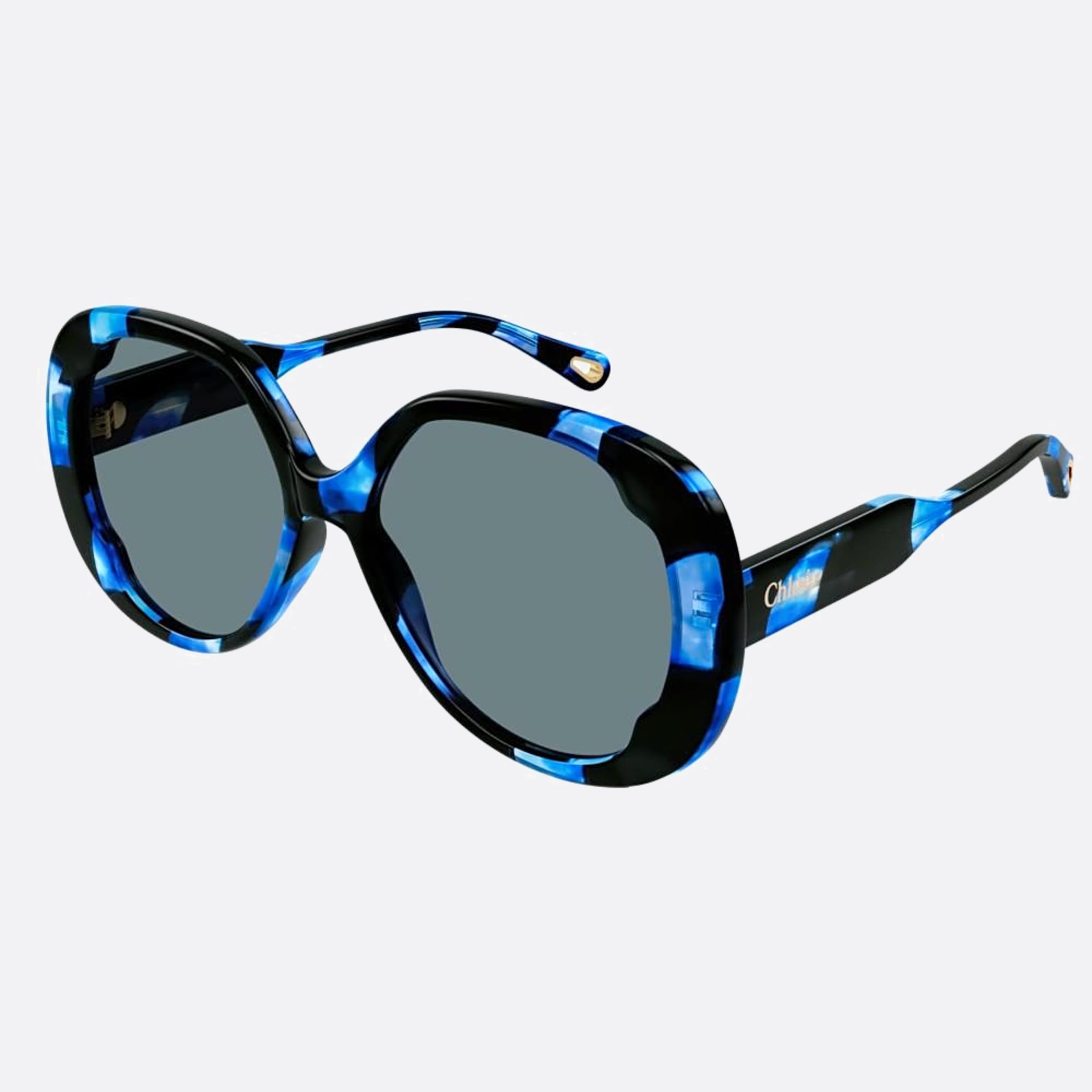 Chloe 56mm Ch0195sk Havana Butterfly Women Sunglasses - Side View