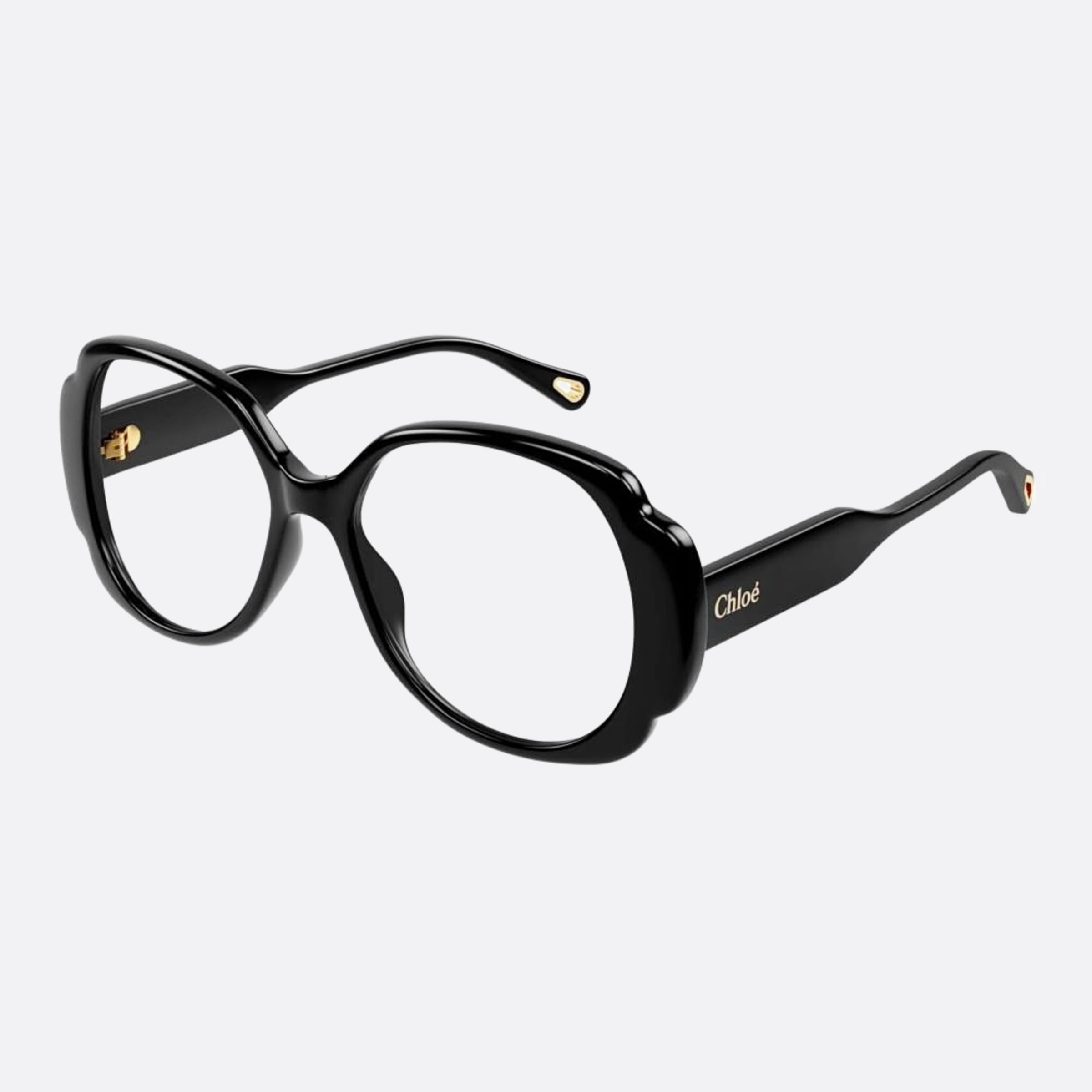 Chloe 53mm Black Butterfly Women Eyeglasses - Side View