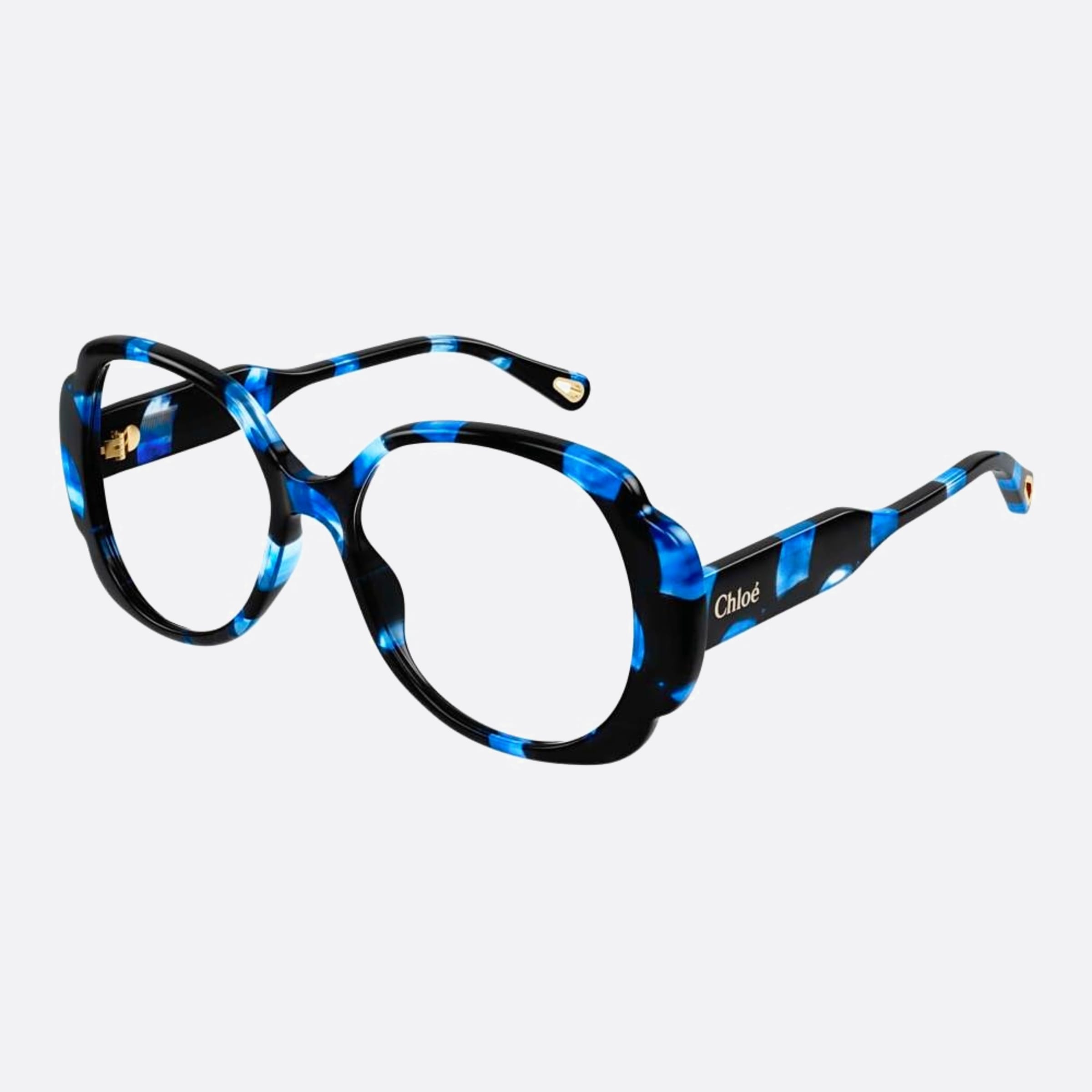 Chloe 53mm Blue Butterfly Women Eyeglasses - Side View