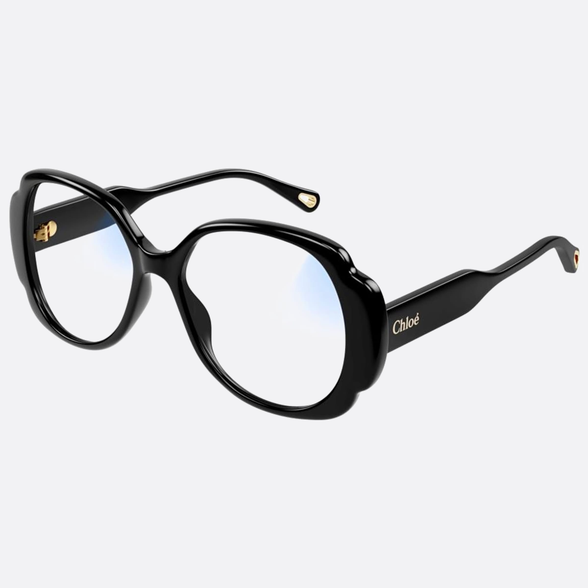 Chloe 53mm Black Butterfly Women Sunglasses - Side View