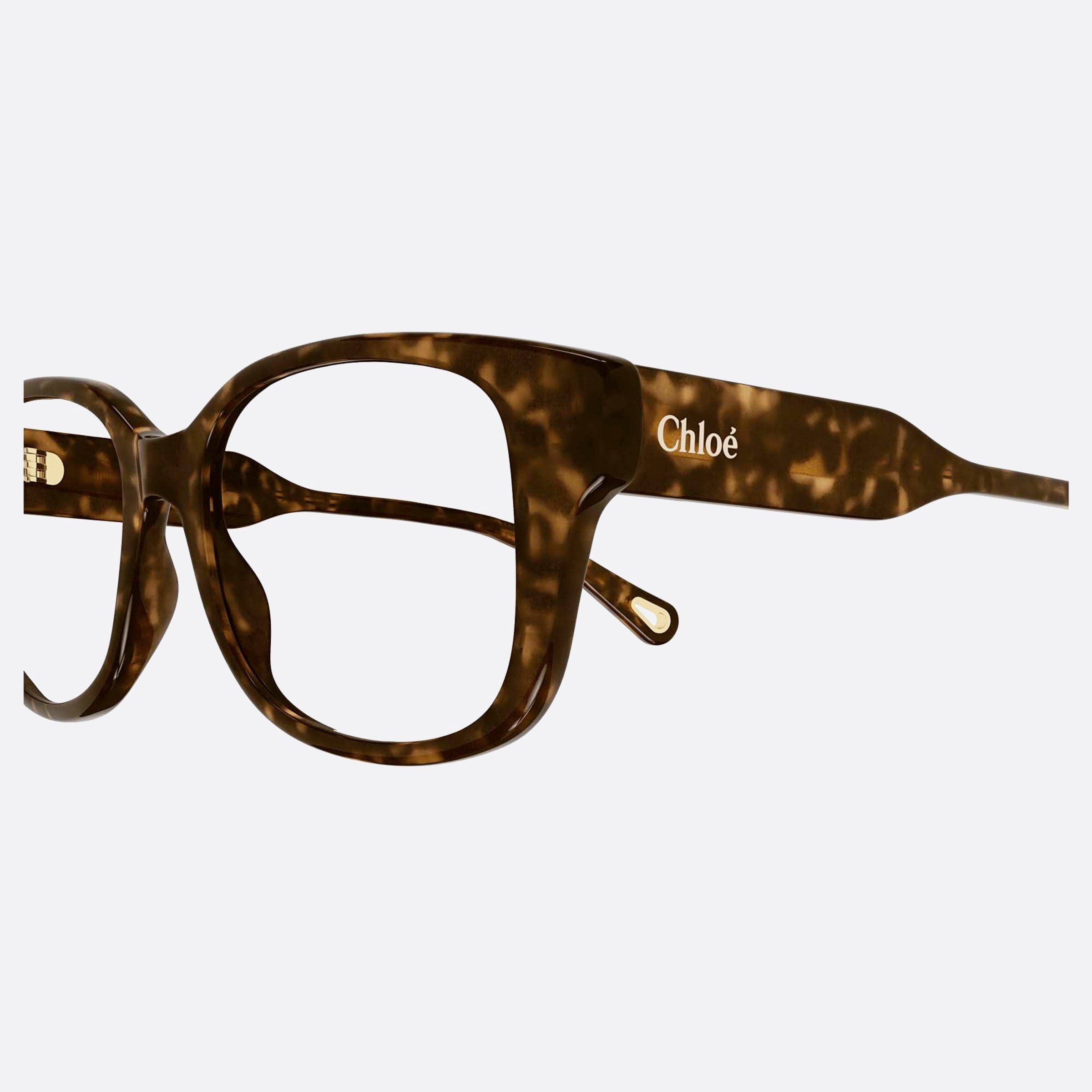 Chloe 50mm Havana Squared Women Eyeglasses - Detail View