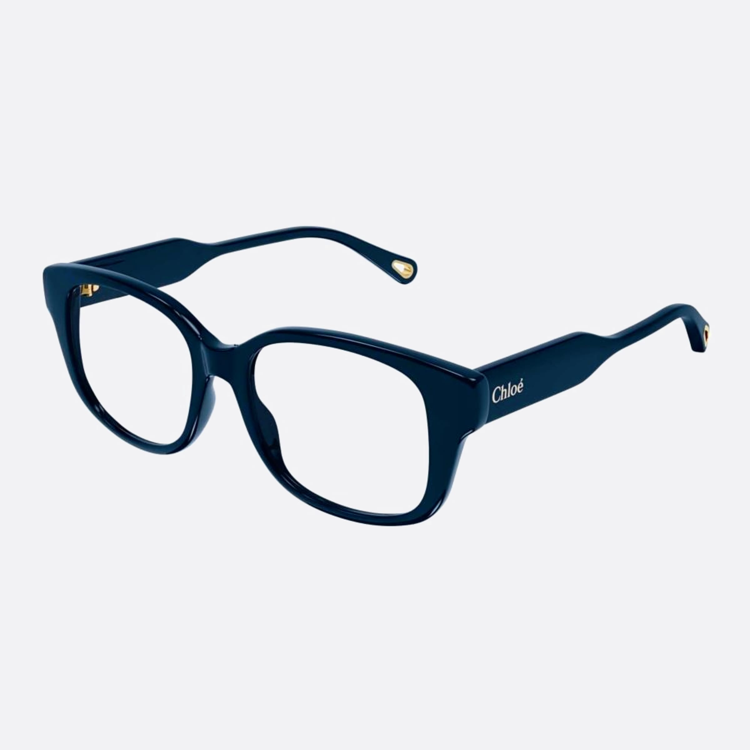 Chloe 50mm Blue Squared Women Eyeglasses - Side View