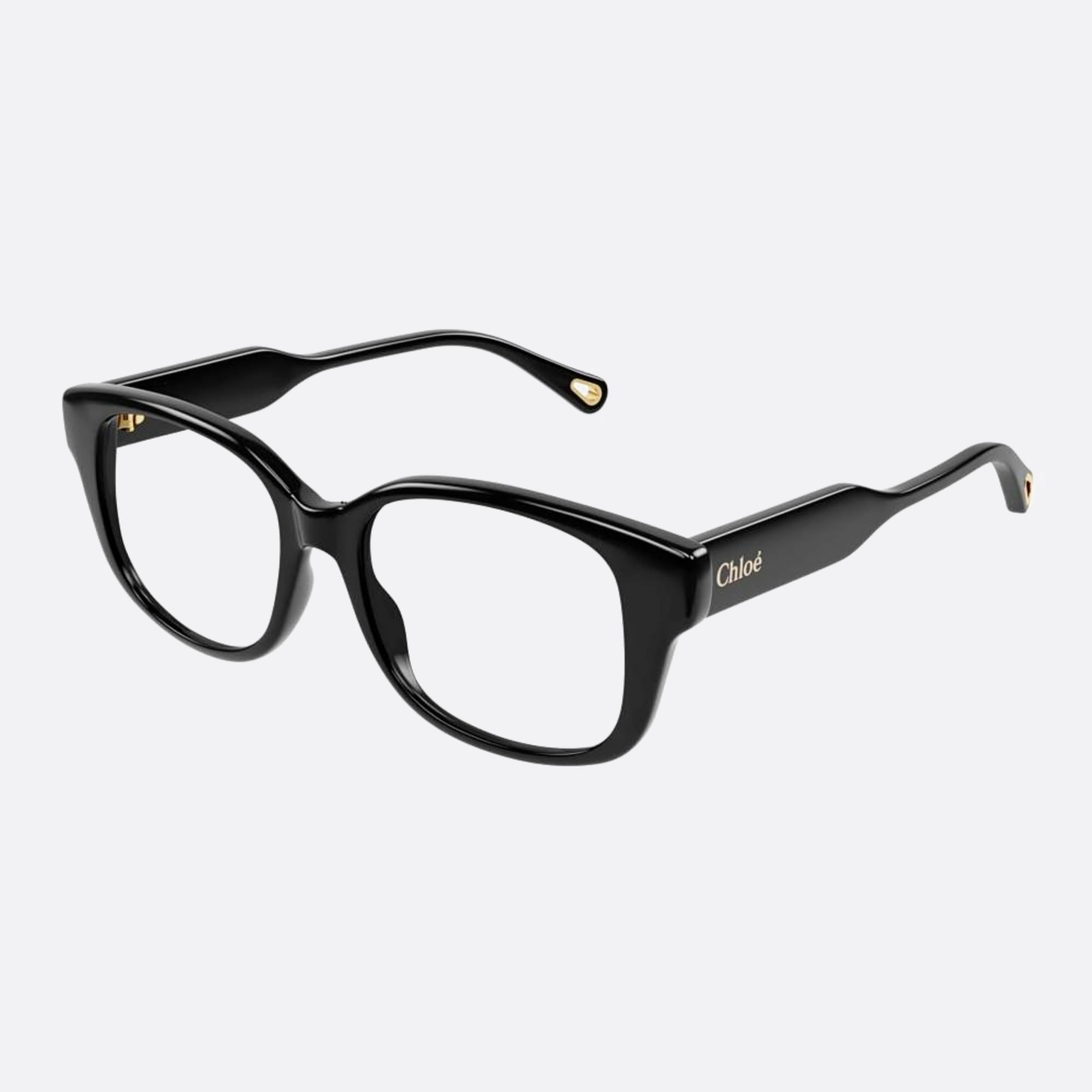 Chloe 53mm Black Squared Women Eyeglasses - Side View