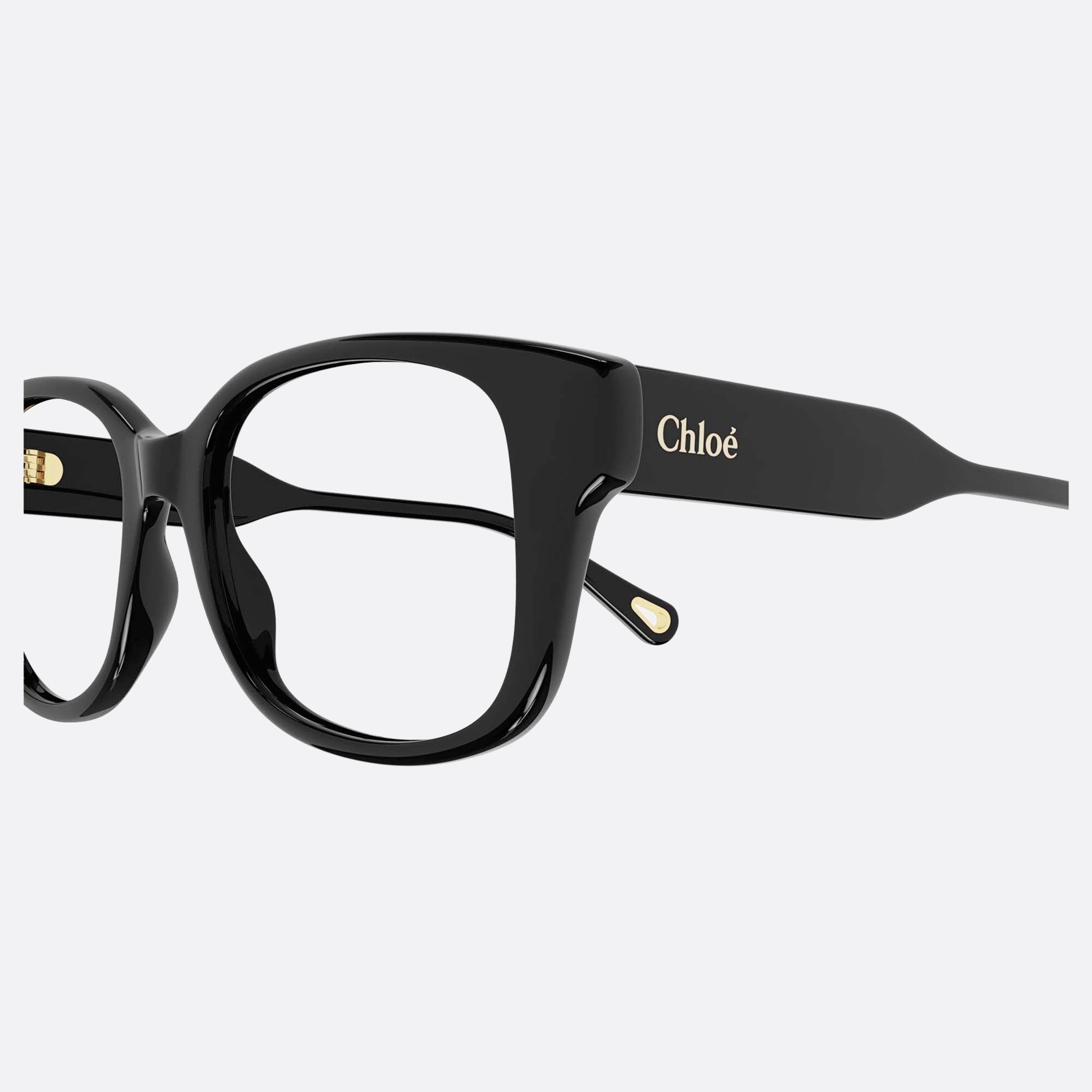 Chloe 53mm Black Squared Women Eyeglasses - Detail View