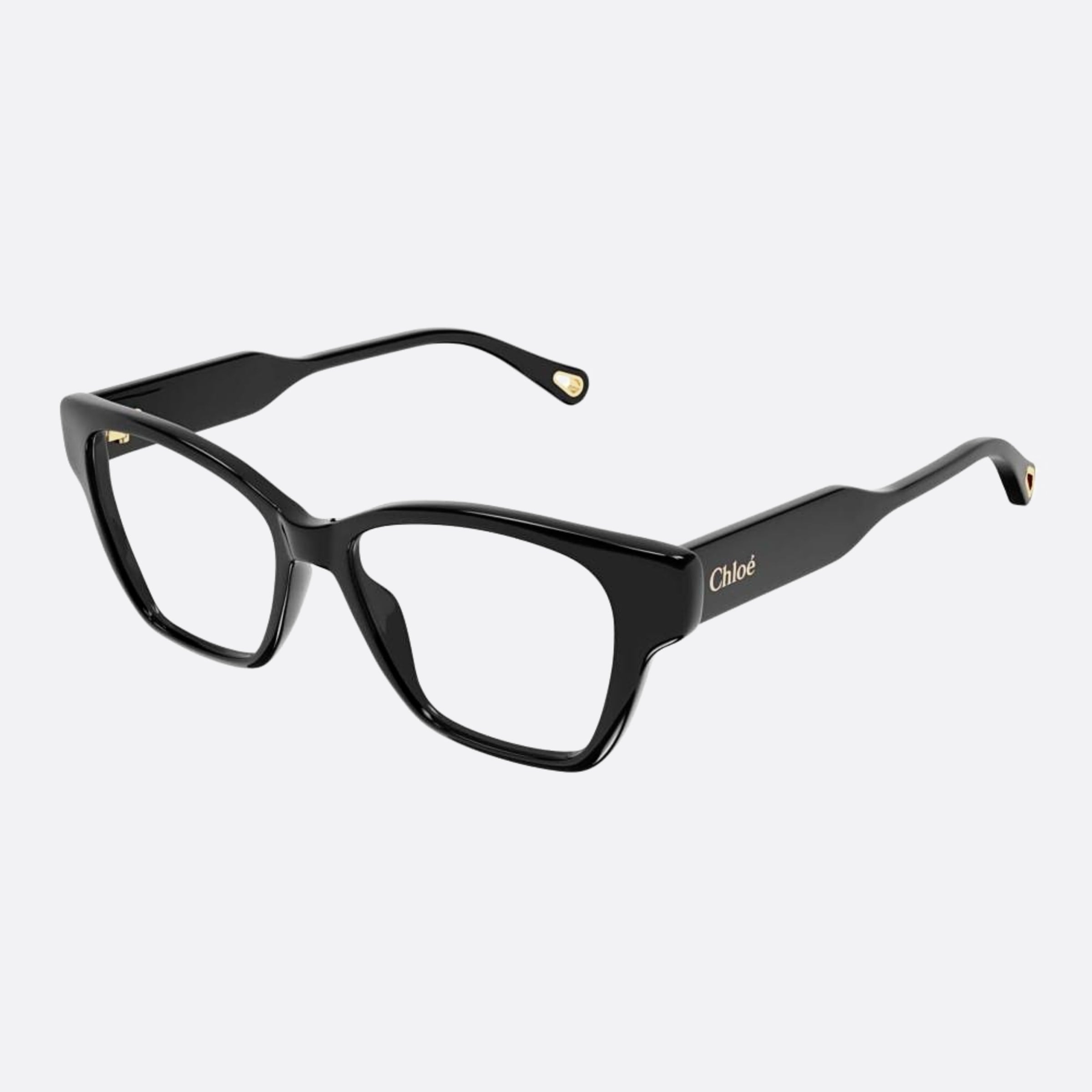 Chloe 51mm Black Cat Eye Women Eyeglasses - Side View