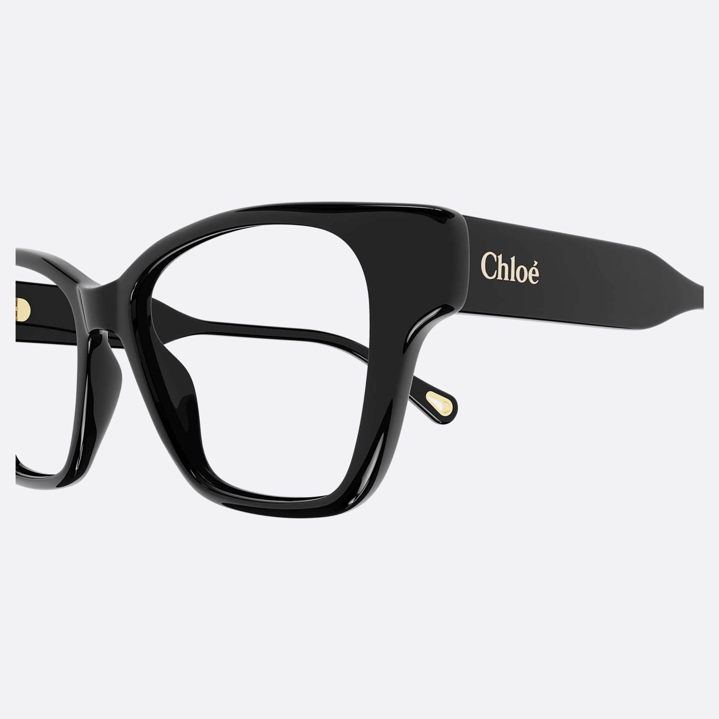 Chloe 53mm Black Cat Eye Women Eyeglasses - Detail View