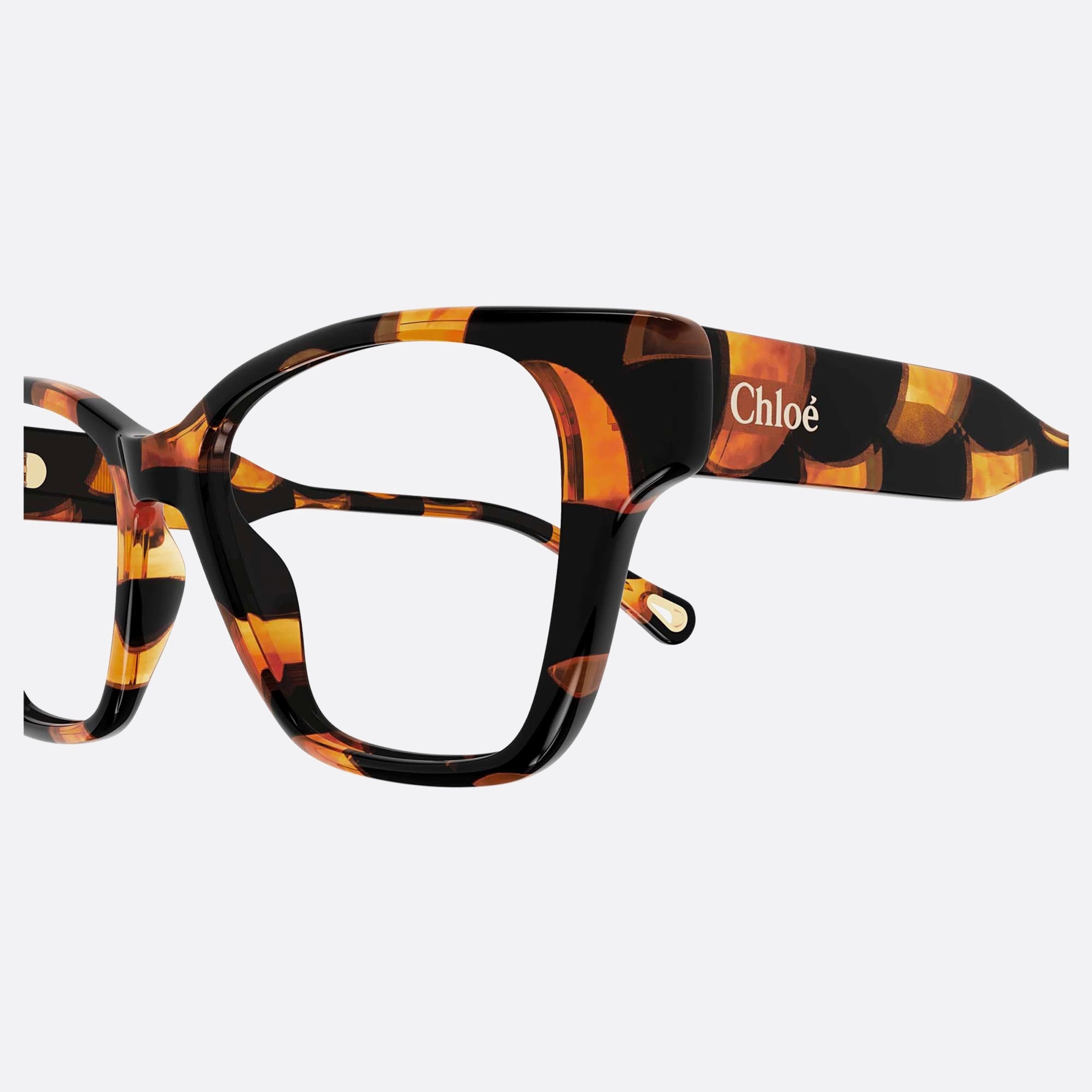 Chloe 53mm Havana Cat Eye Women Eyeglasses - Detail View