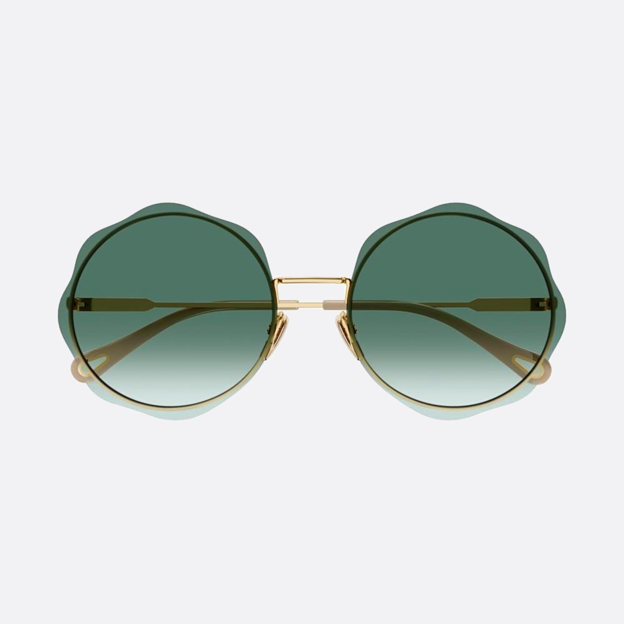 Chloe 61mm Gold Round Women Sunglasses - Main View