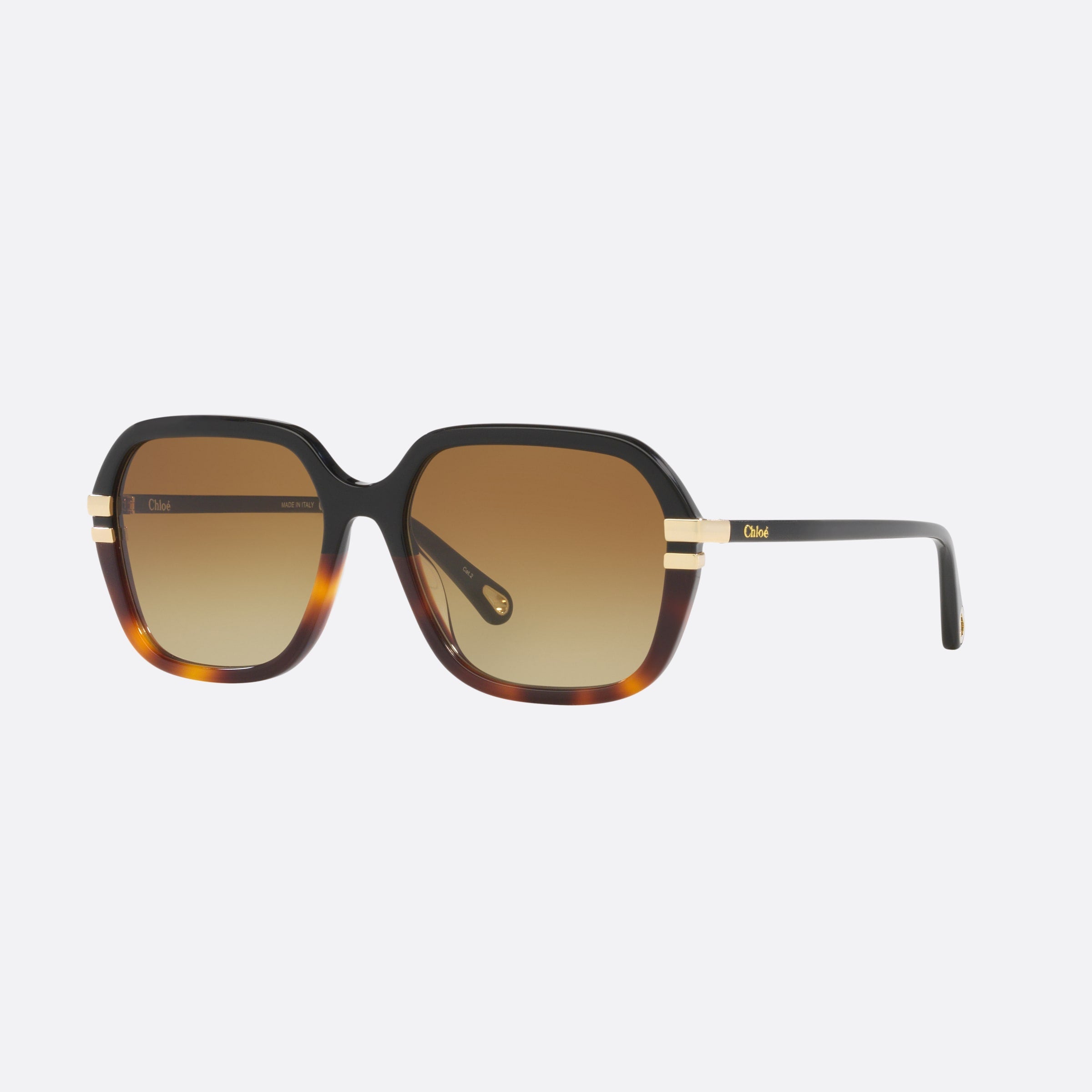 Chloe 57mm Black Round Women Sunglasses - Main View