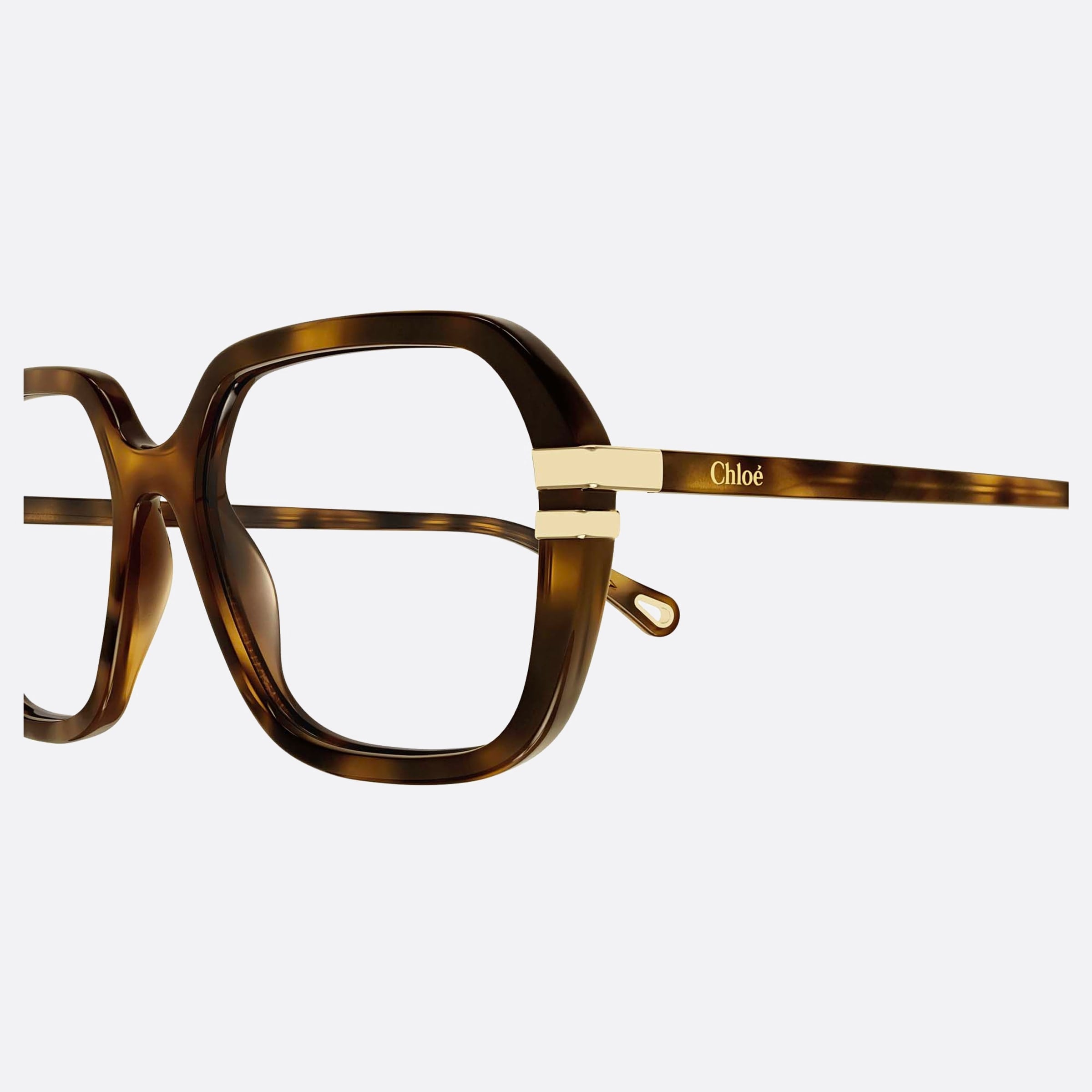Chloe 53mm Havana Squared Women Eyeglasses - Detail View