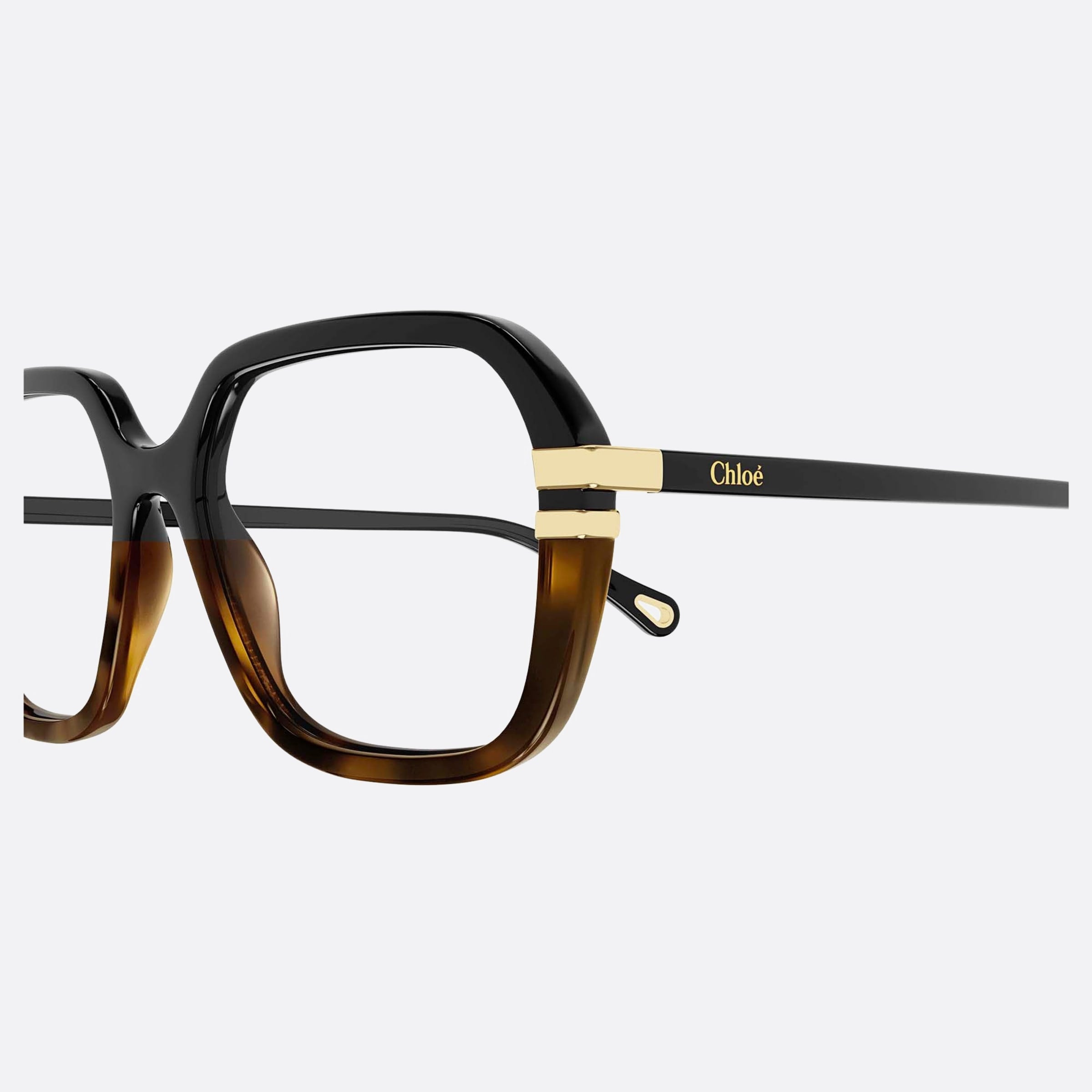 Chloe 55mm Havana Squared Women Eyeglasses - Detail View
