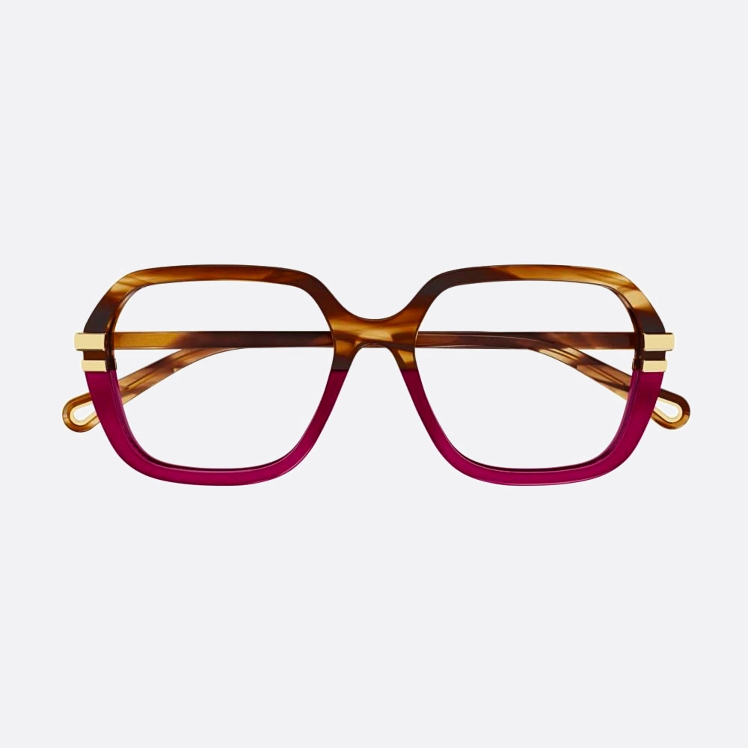 Chloe 55mm Havana Squared Women Eyeglasses - Main View
