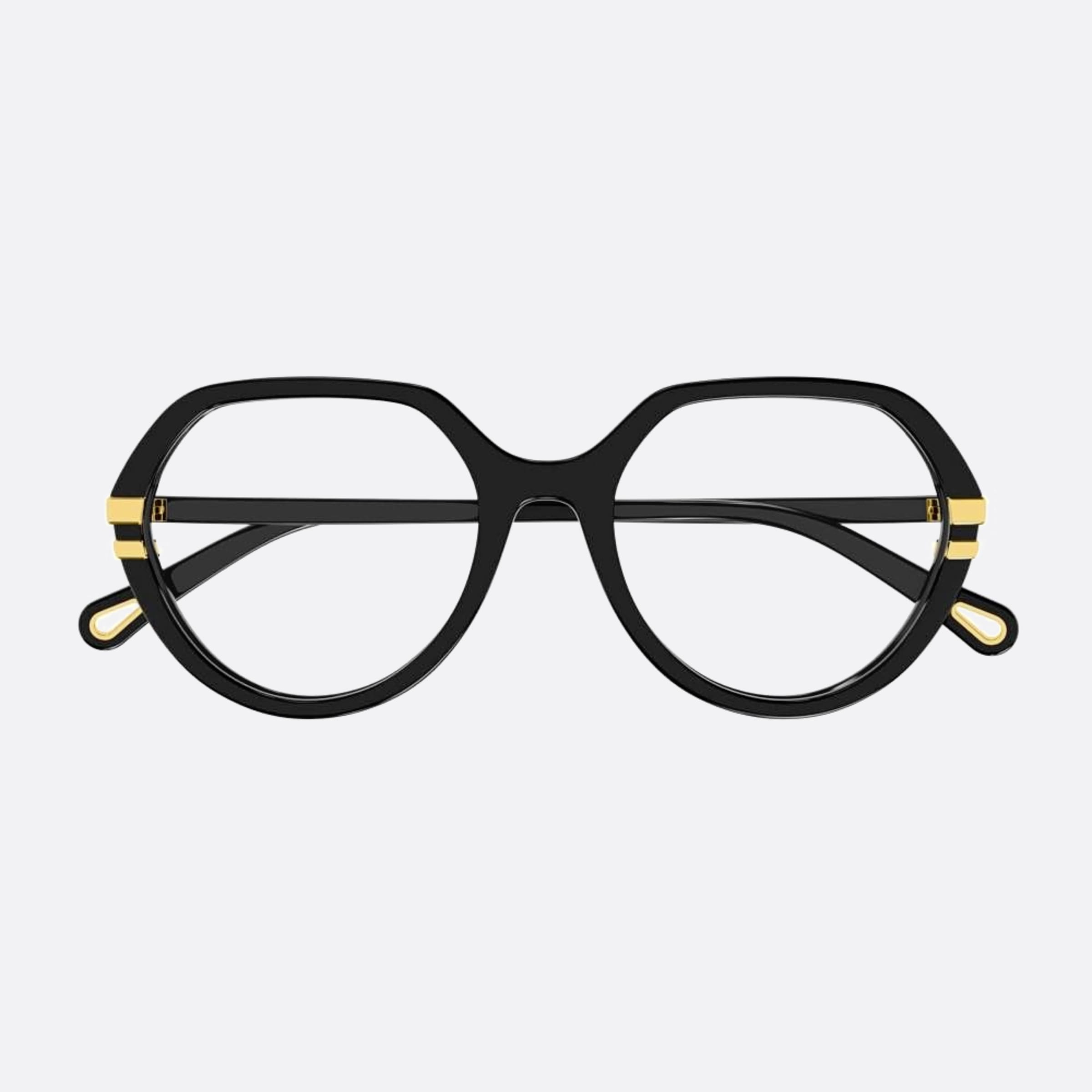 Chloe 54mm Black Round Women Eyeglasses - Main View