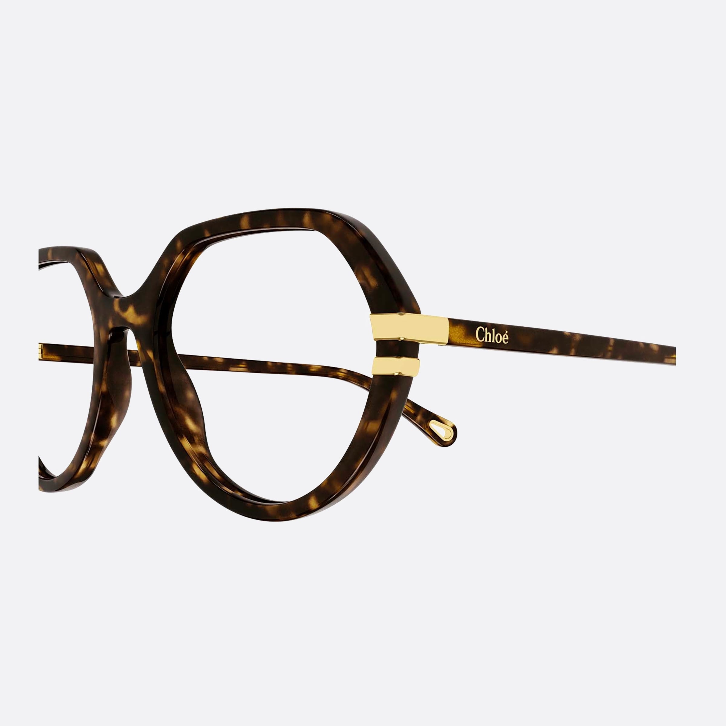 Chloe 54mm Havana Round Women Eyeglasses - Detail View