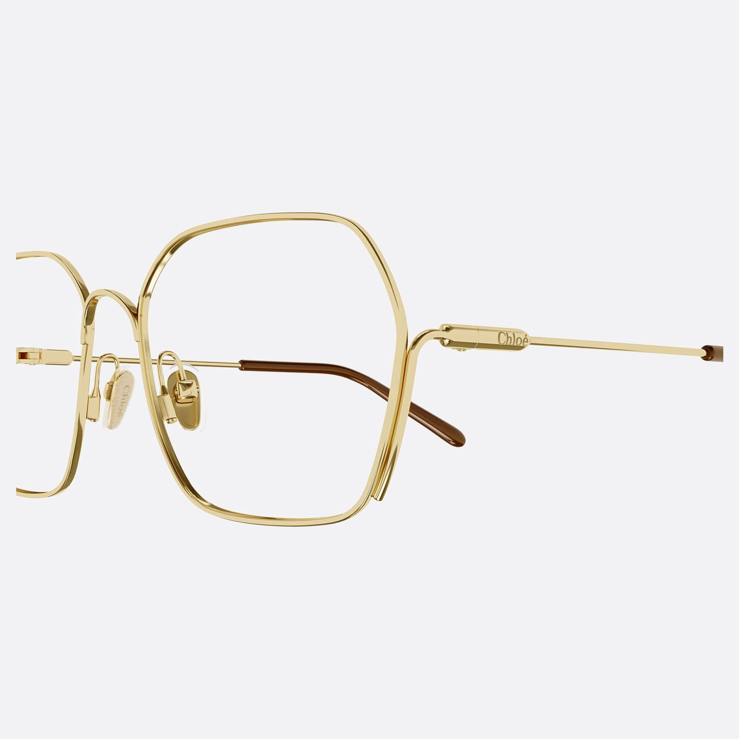 Chloe 55mm Gold Squared Women Eyeglasses - Detail View