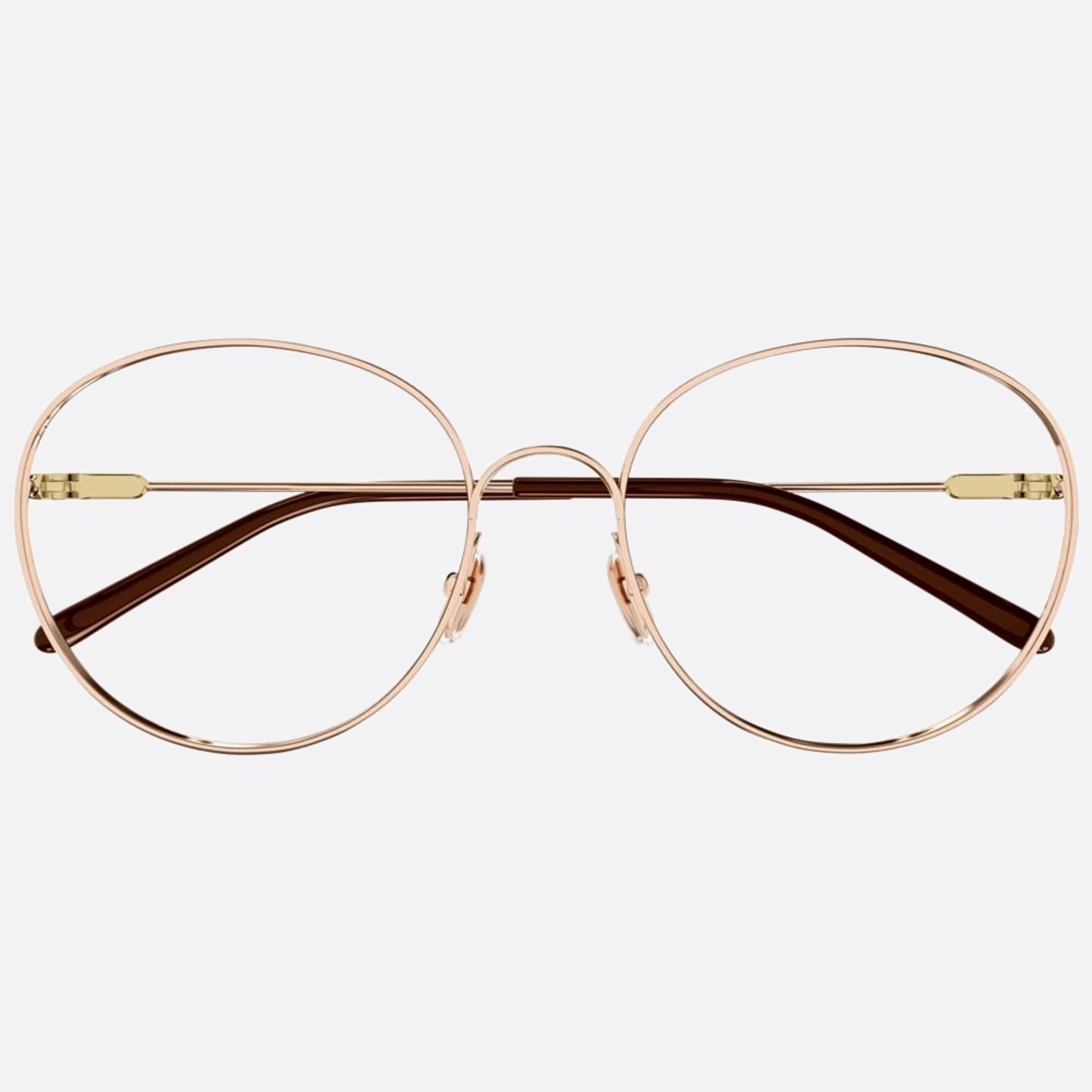 Chloe 57mm Gold Round Women Eyeglasses - Main View