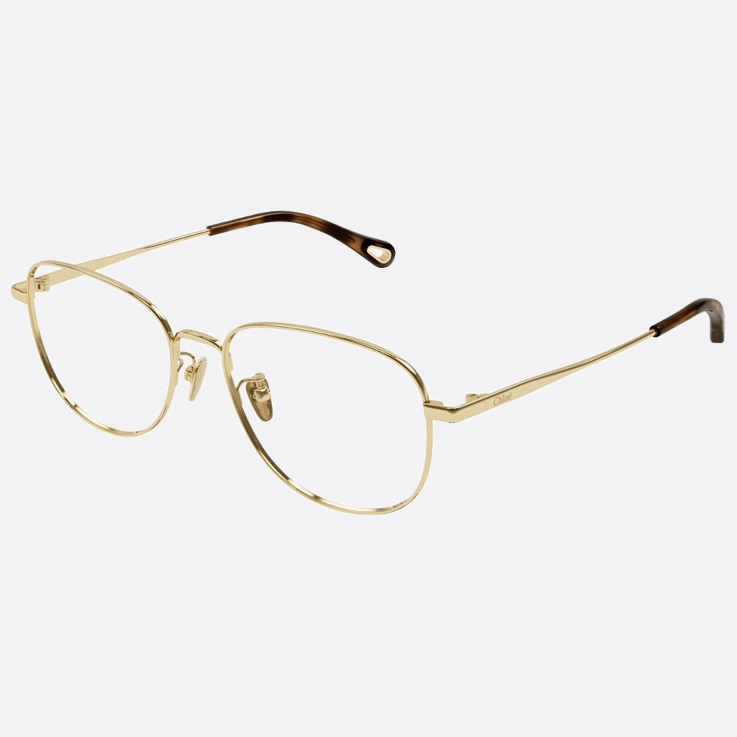 Chloe 53mm Ch0213oa Gold Round Women Eyeglasses - Side View