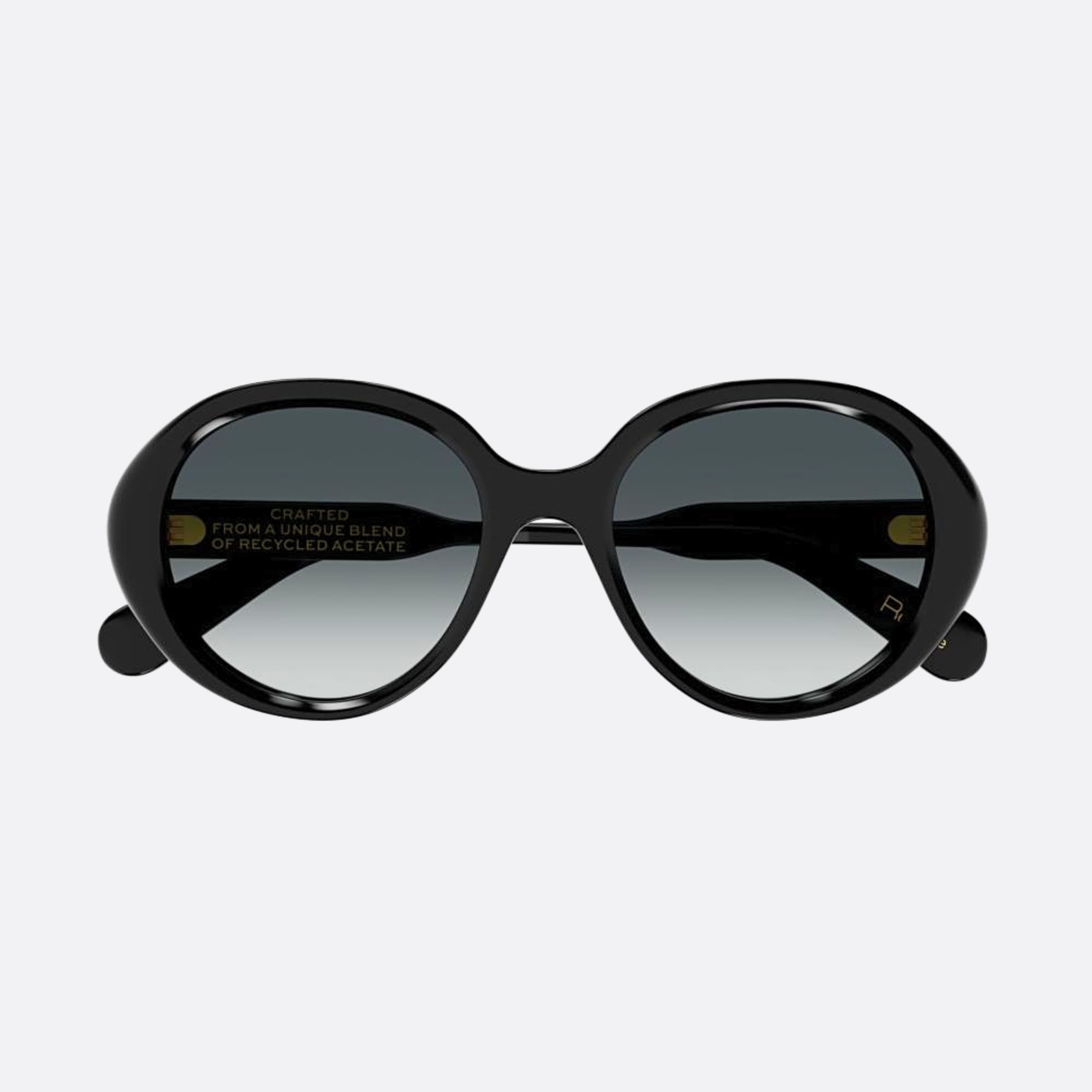 Chloe 55mm Black Round Women Sunglasses - Main View