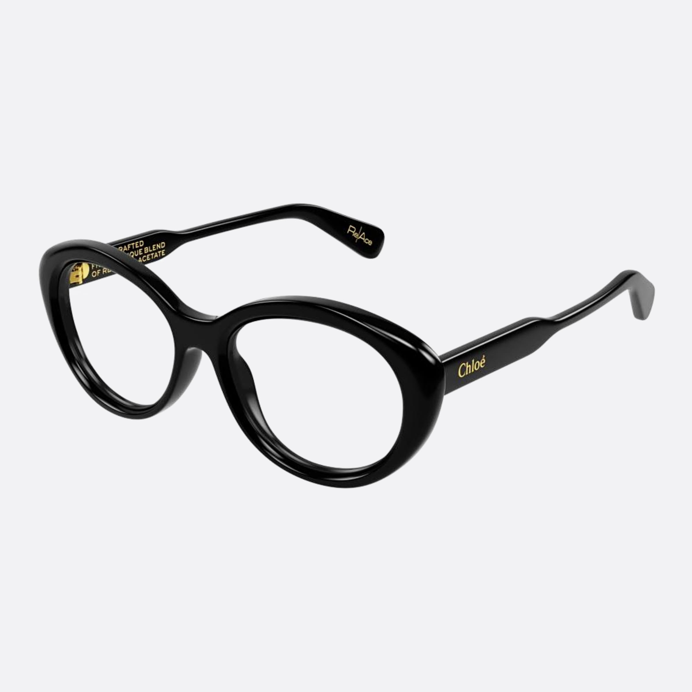 Chloe 53mm Black Cat Eye Women Eyeglasses - Side View