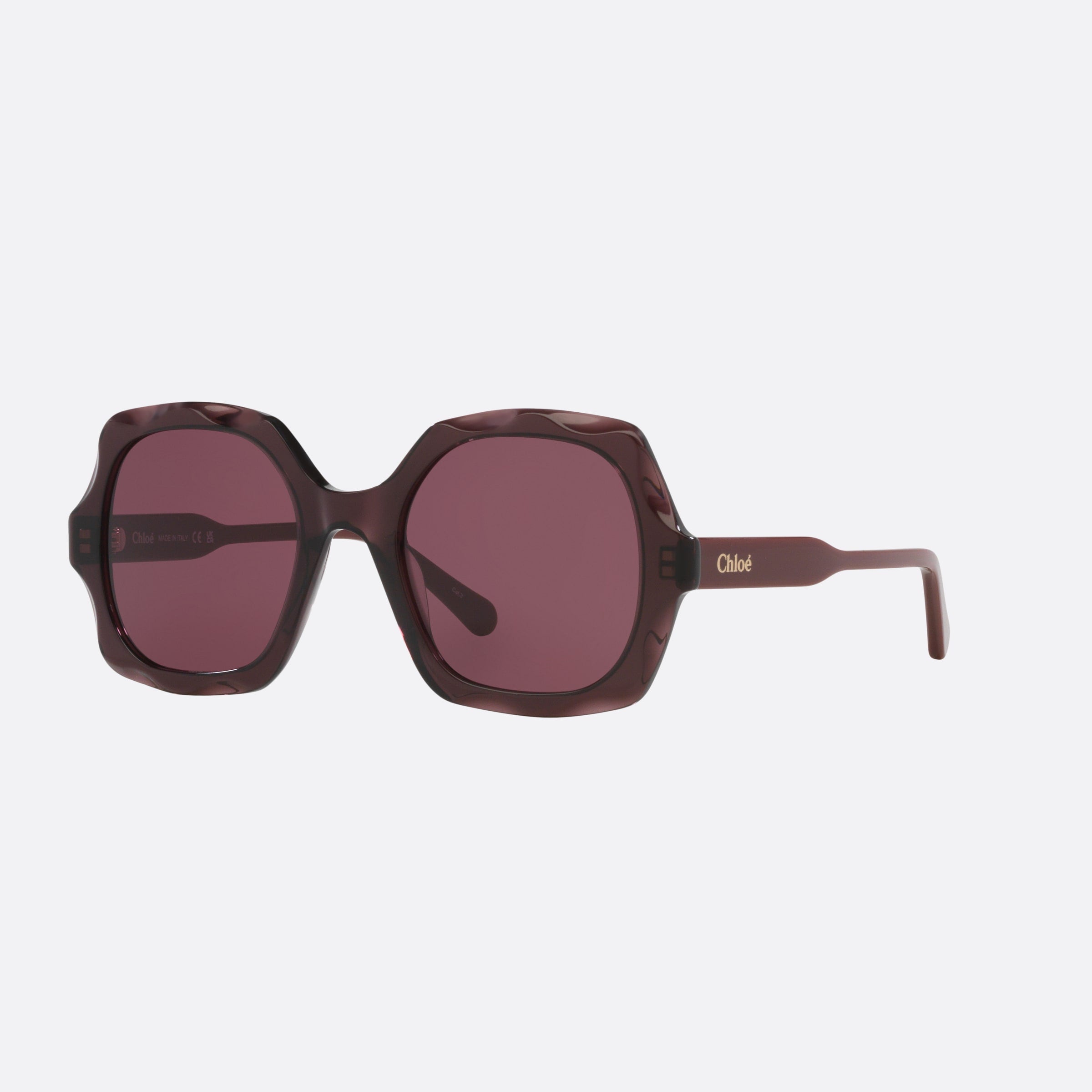 Chloe 53mm Violet Rectangle Women Sunglasses - Main View