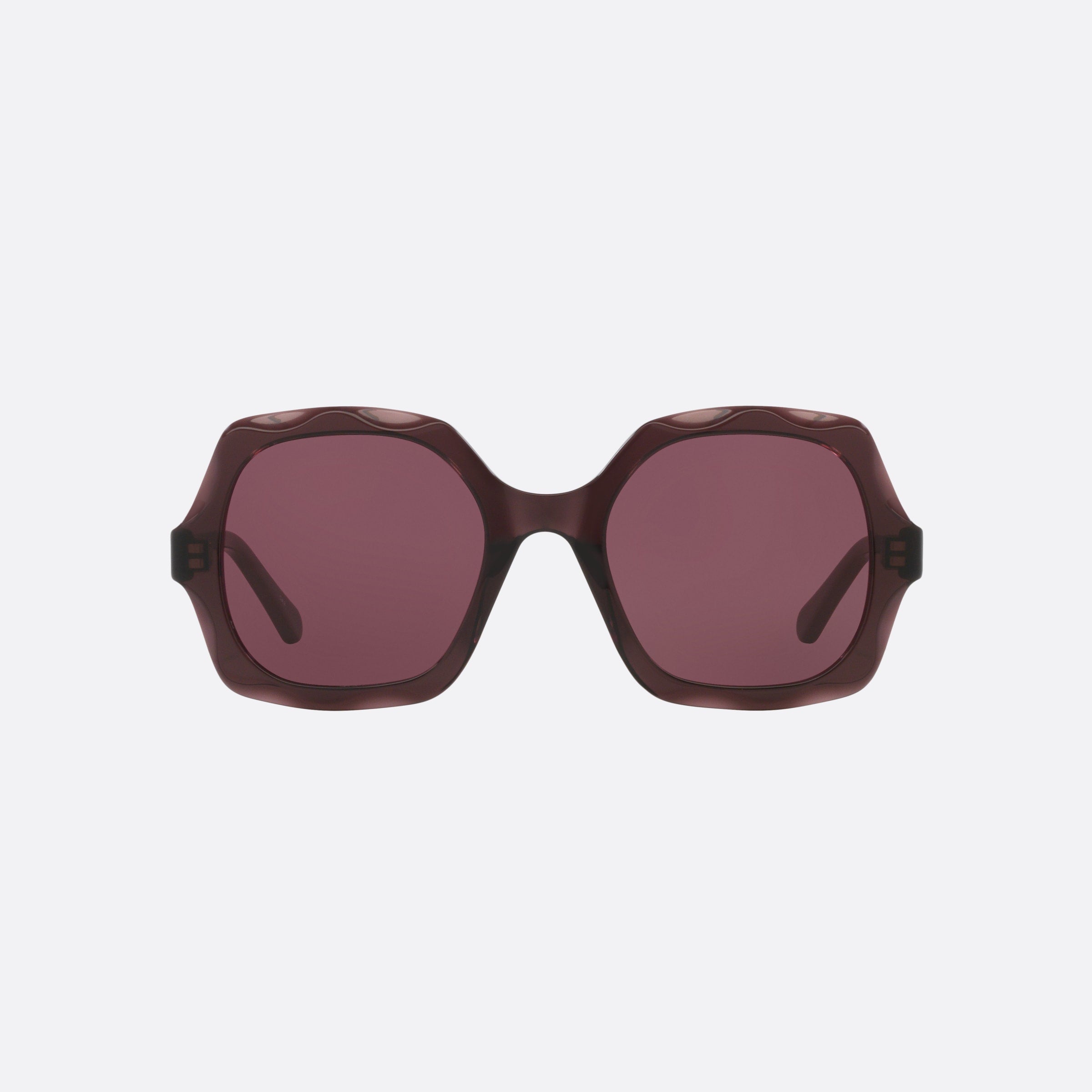 Chloe 53mm Violet Rectangle Women Sunglasses - Side View