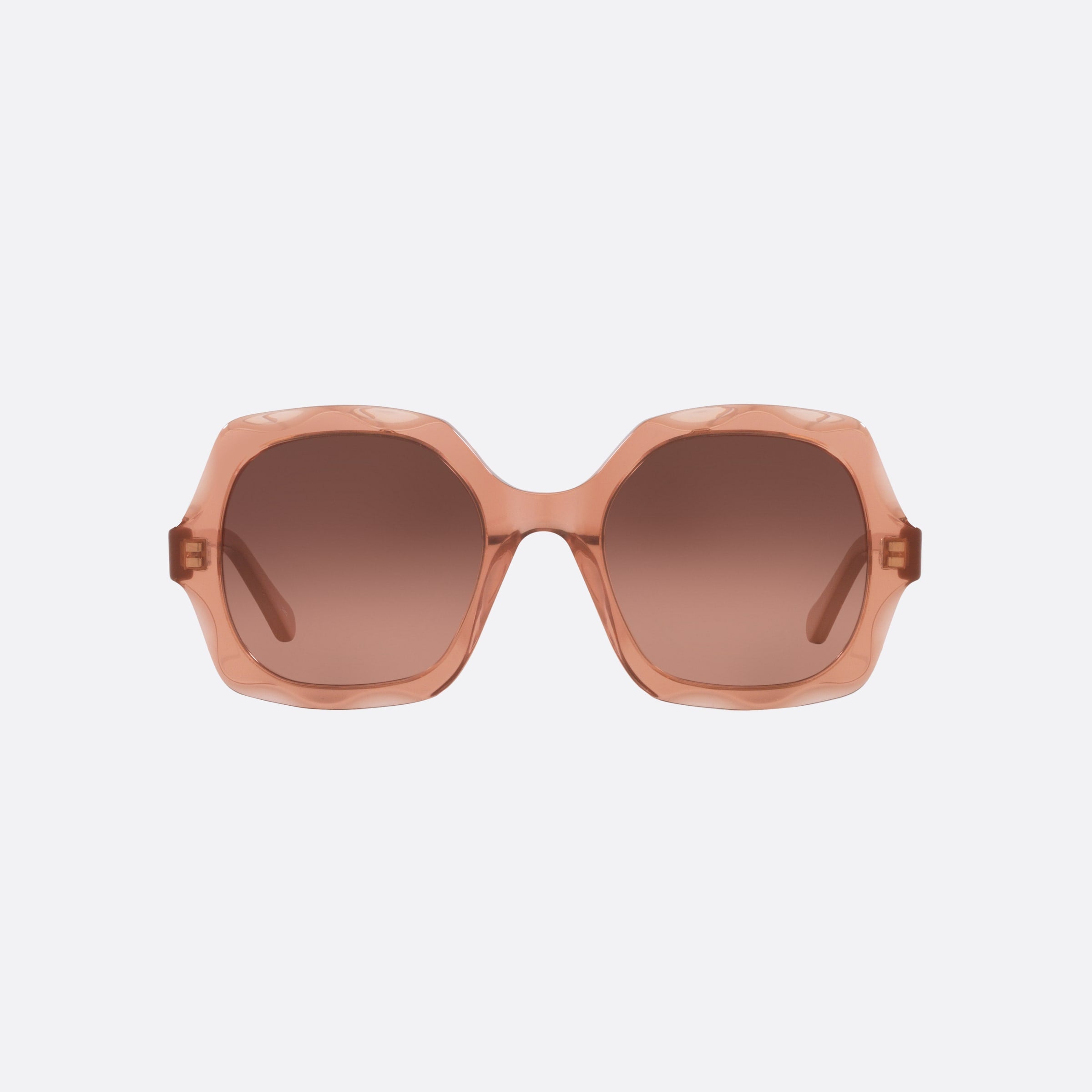 Chloe 53mm Bnm Brown Rectangle Women Sunglasses - Side View