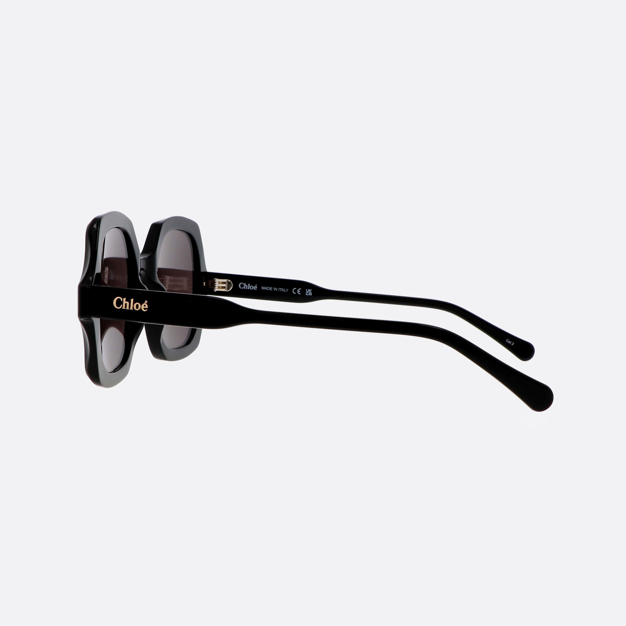 Chloe 53mm Bkgy Black Oversize Women Sunglasses - Detail View