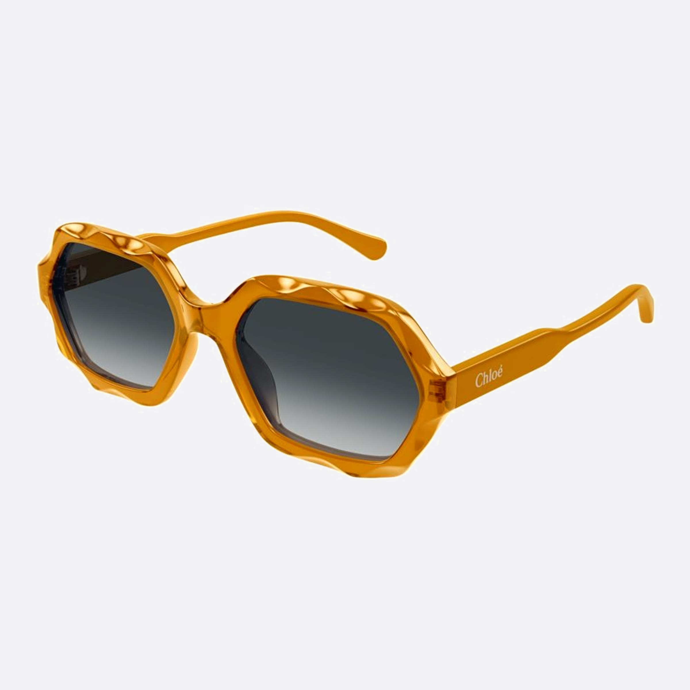 Chloe 56mm Orange Oversize Women Sunglasses - Side View