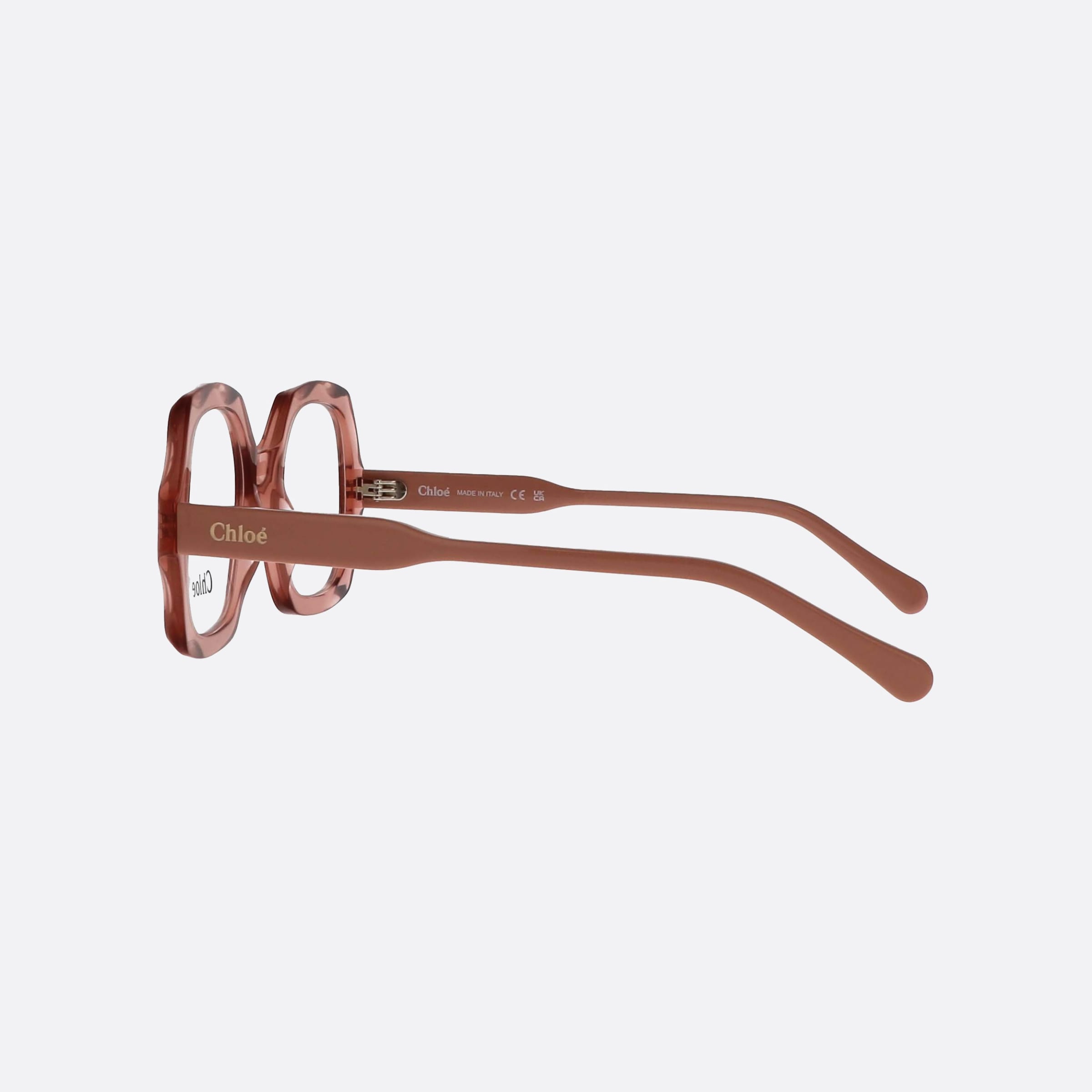 Chloe 51mm Pink Oversize Women Eyeglasses - Detail View